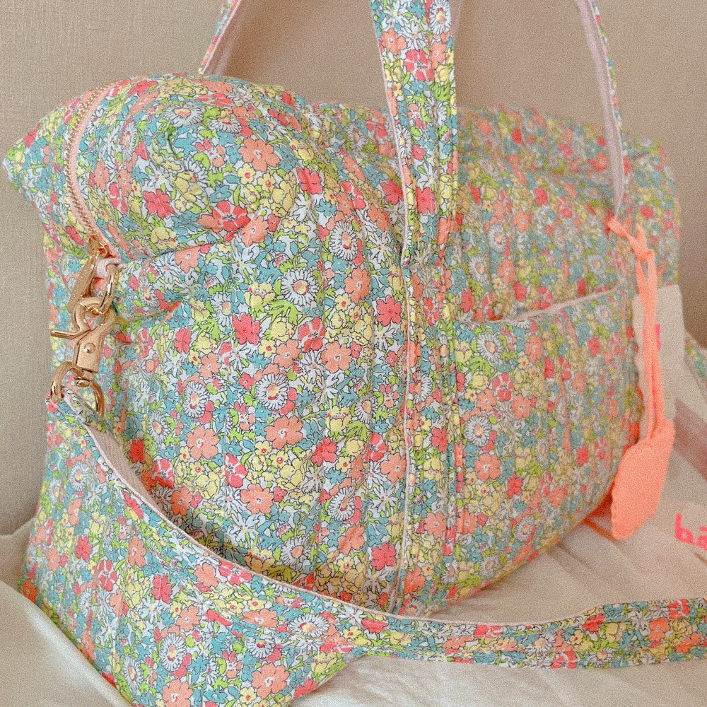 [FAIS DODO BÉBÉ] Vert bag (Liberty)_粉红花