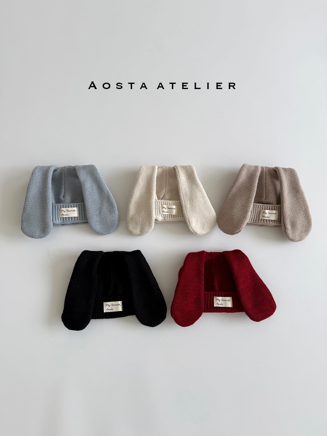 [AOSTA] Knit_Rabbit_Hat_5colors