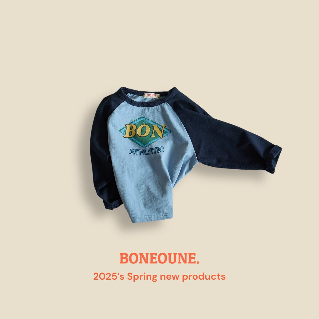 [BONEOUNE] Athletic Raglan T-shirt_2colors