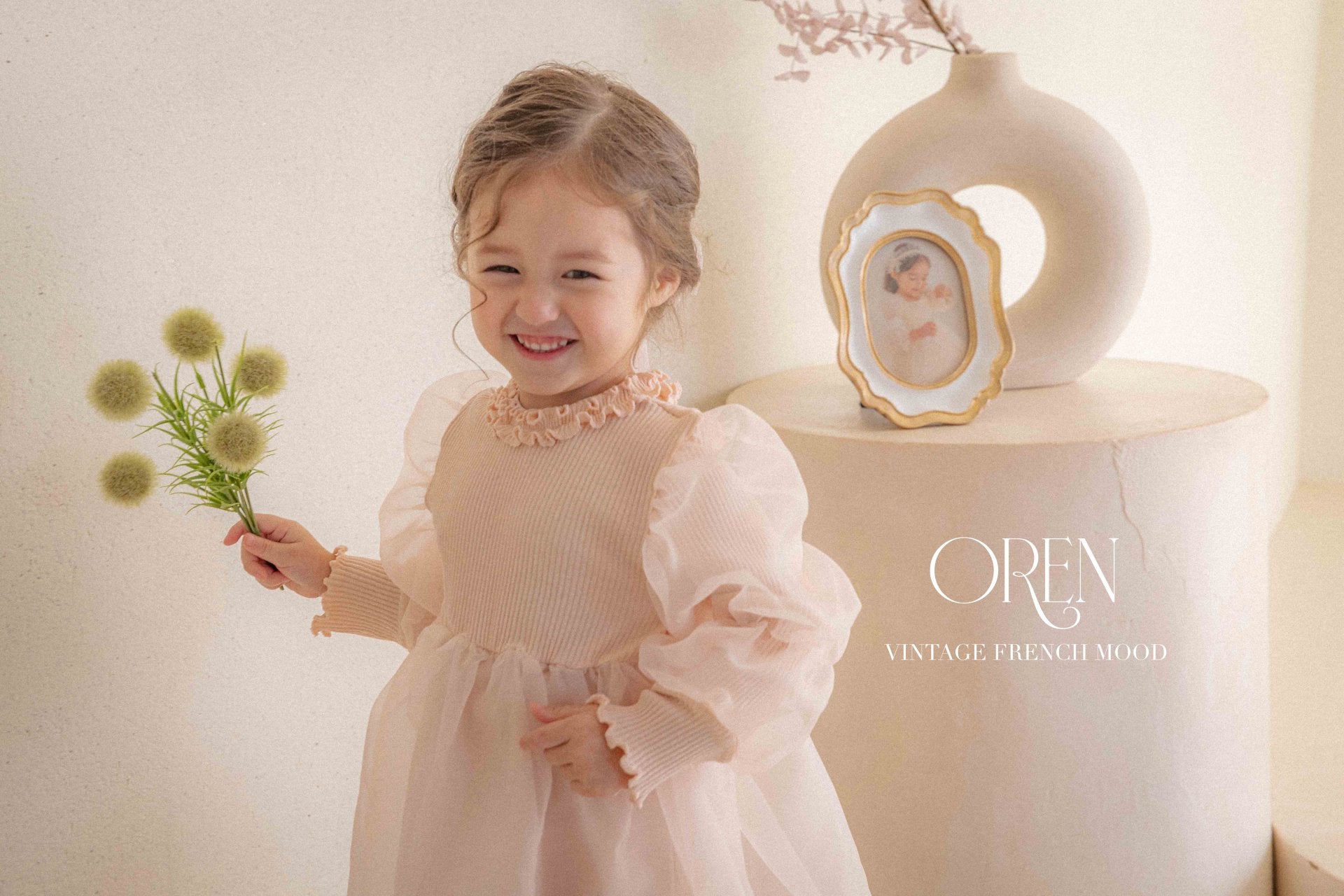 [OREN] Belluca Organza Dress(KIDS)_Pink