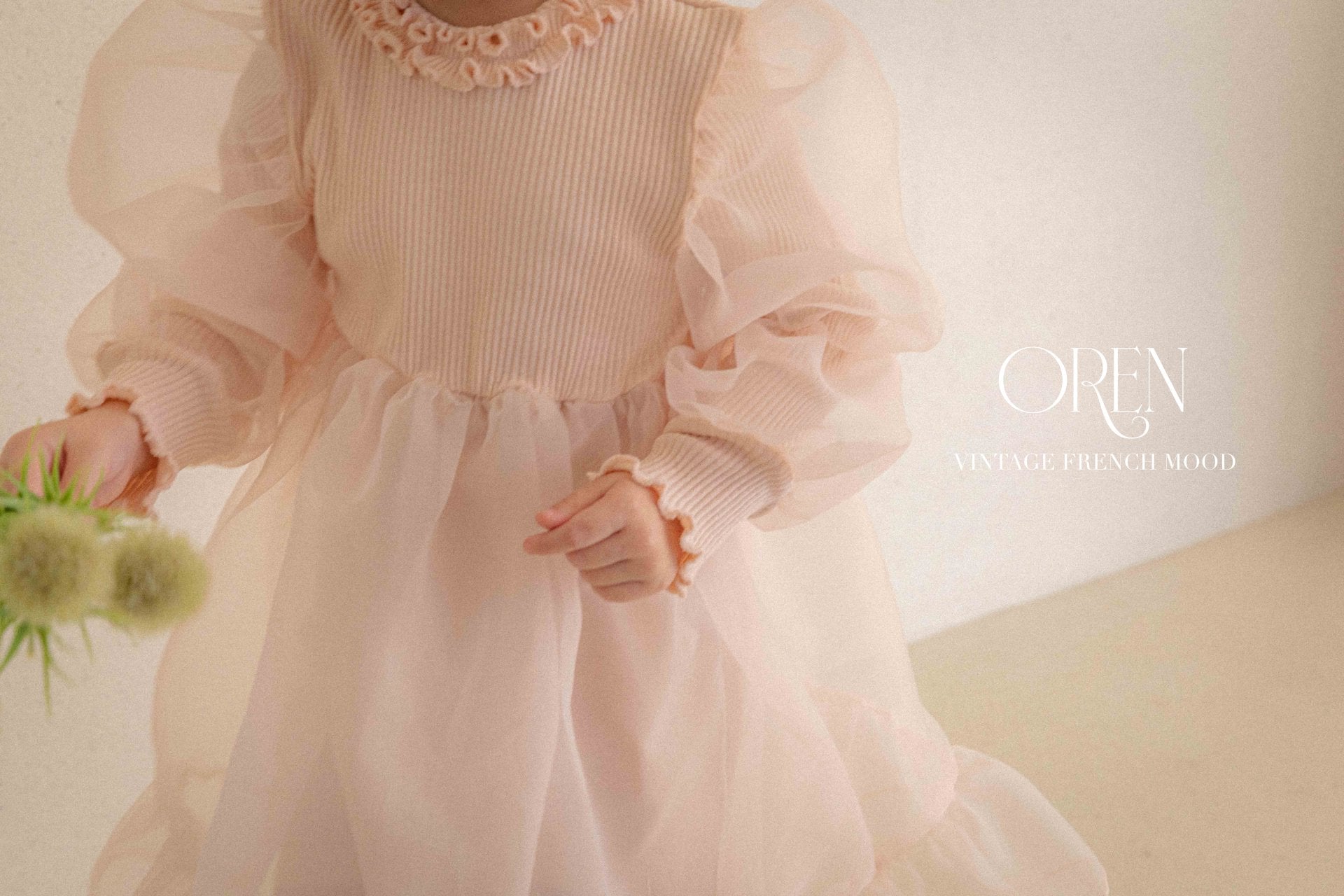 [OREN] Belluca Organza Dress(KIDS)_Pink