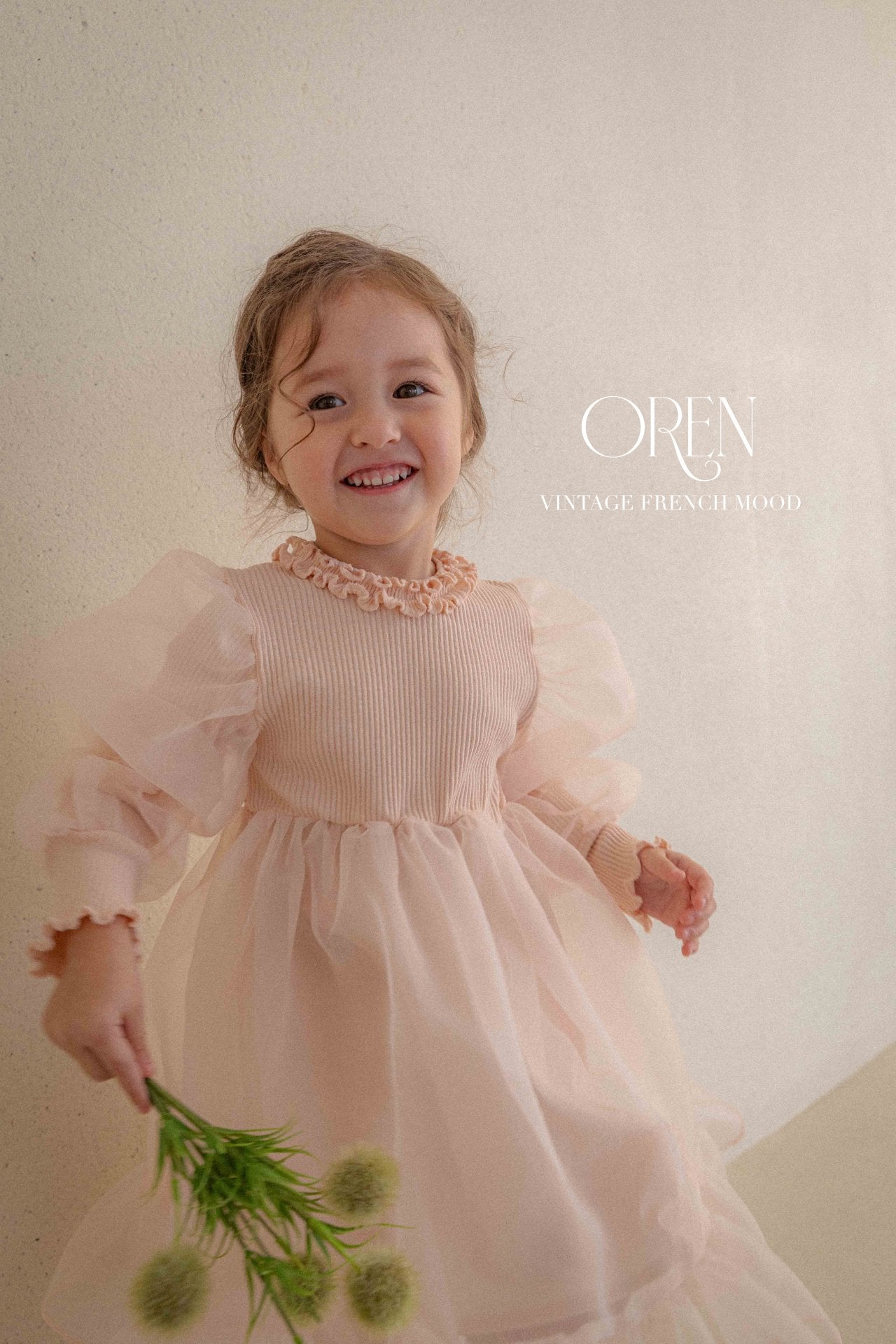 [OREN] Belluca Organza Dress(KIDS)_Pink