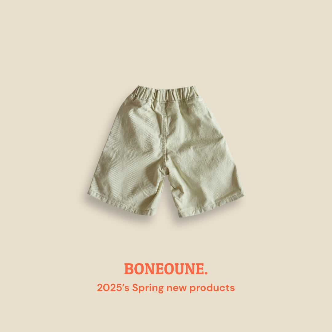 [BONEOUNE] Cotton Bermuda Pants_Cream