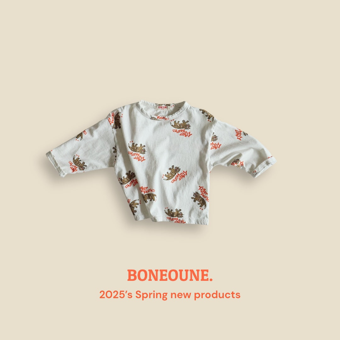 [BONEOUNE] Tiger Single T-shirt_3colors