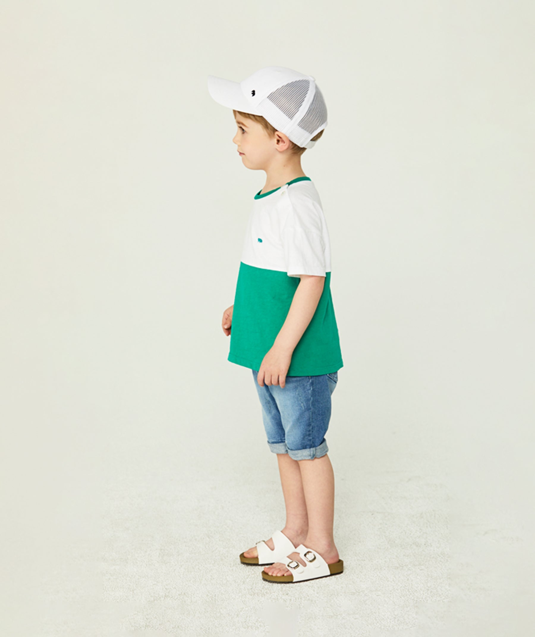 [Choco.el] Newtro color scheme T-shirts_Green