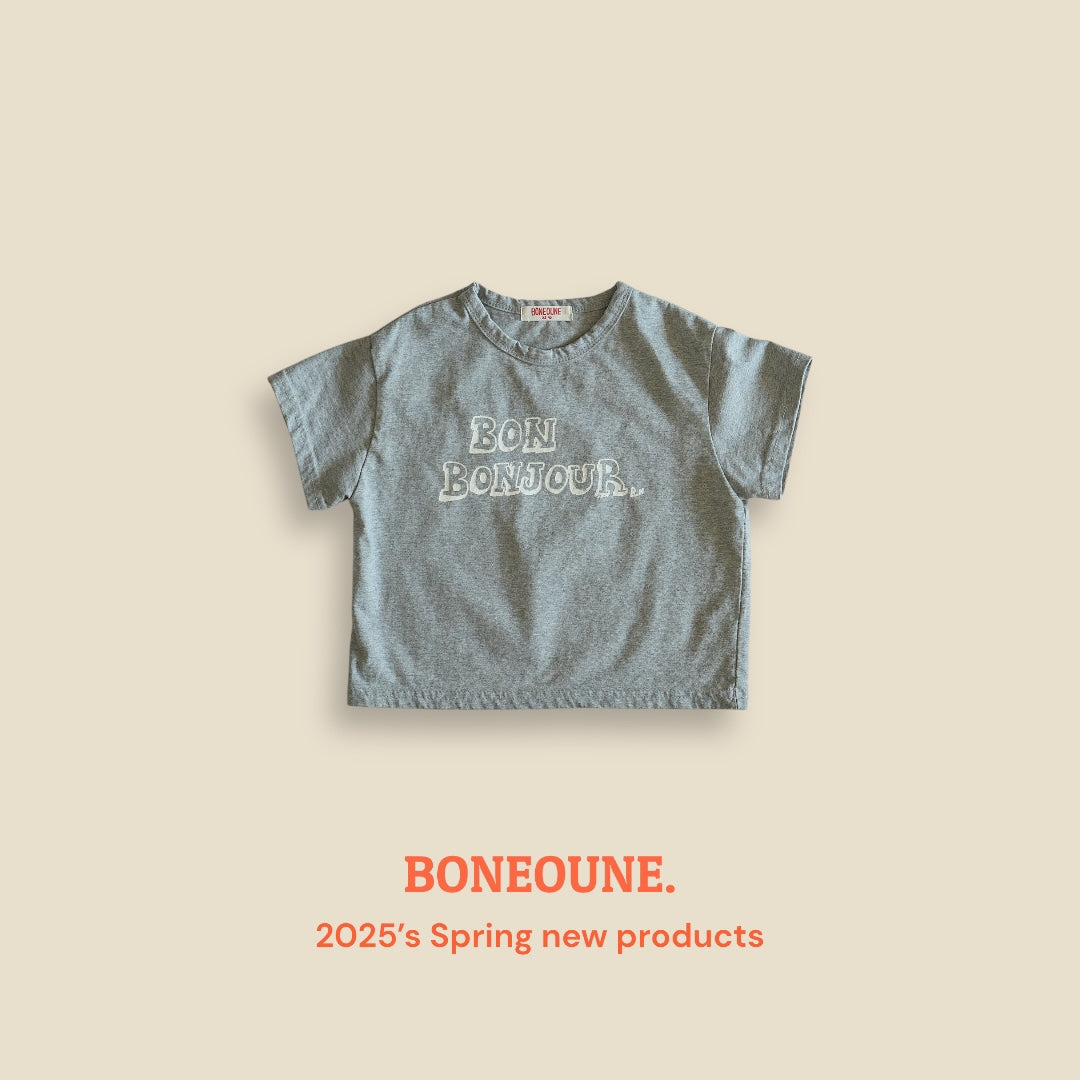 [BONEOUNE] Bonjour T-shirt_3colors