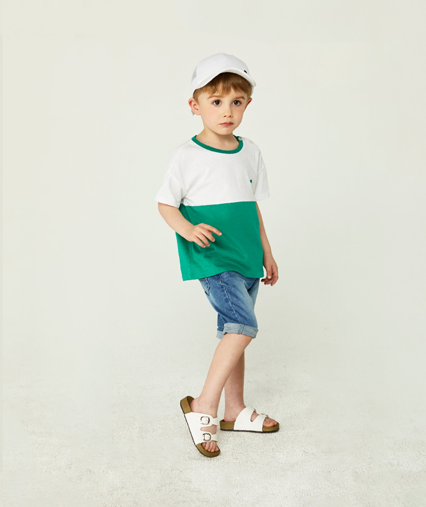 [Choco.el] Newtro color scheme T-shirts_Green