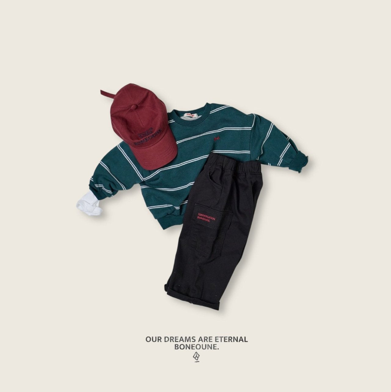 [BONEOUNE] Cotton Cargo Pants_2colors