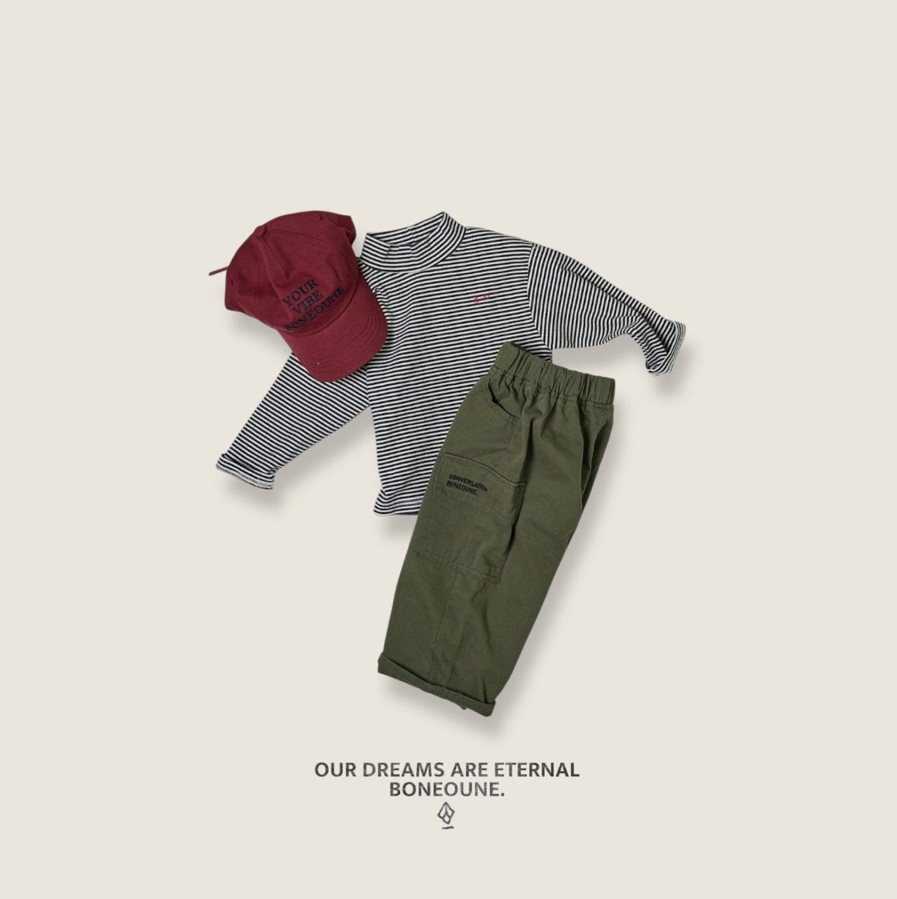 [BONEOUNE] Cotton Cargo Pants_2colors