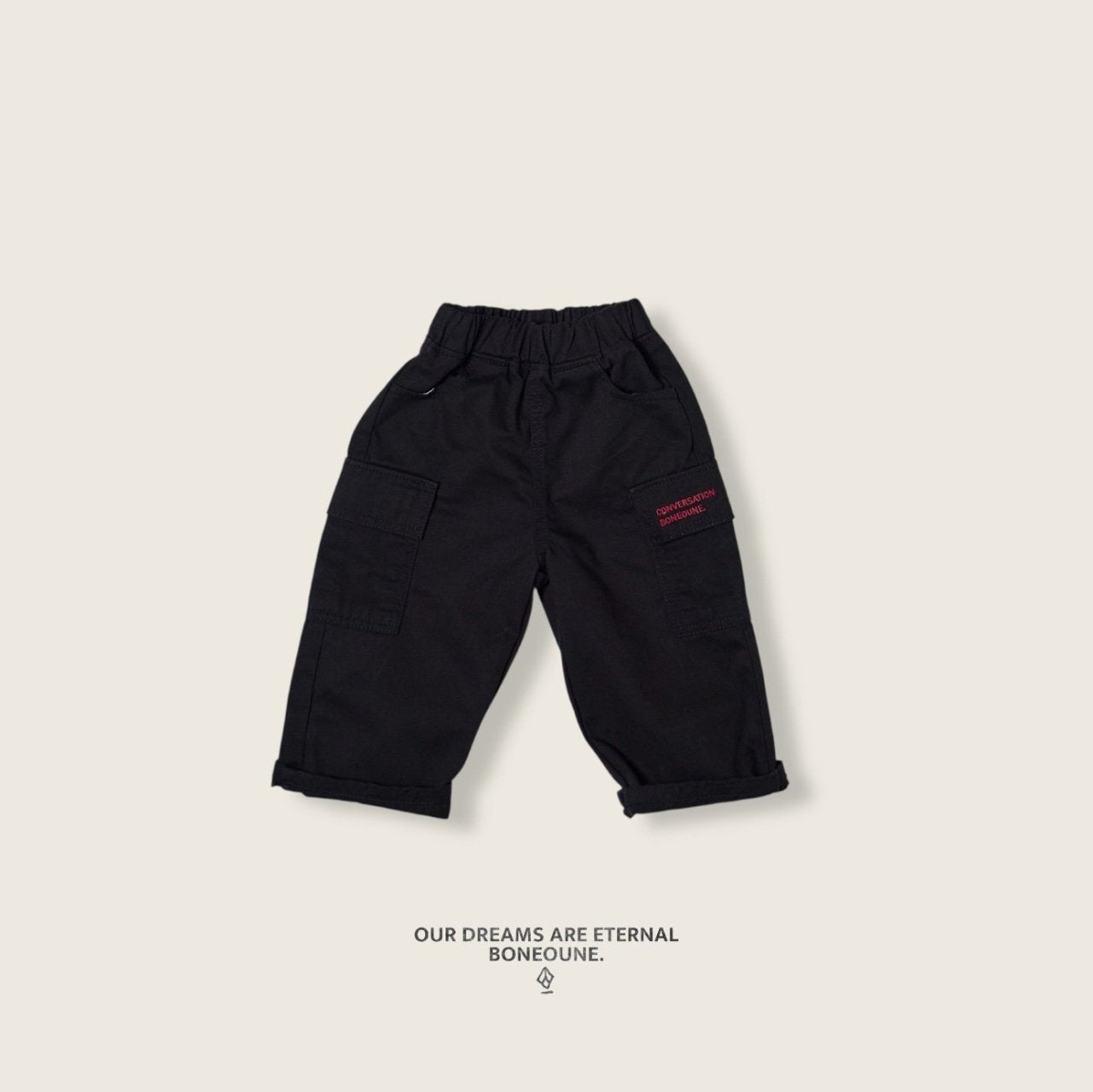 [BONEOUNE] Cotton Cargo Pants_2colors