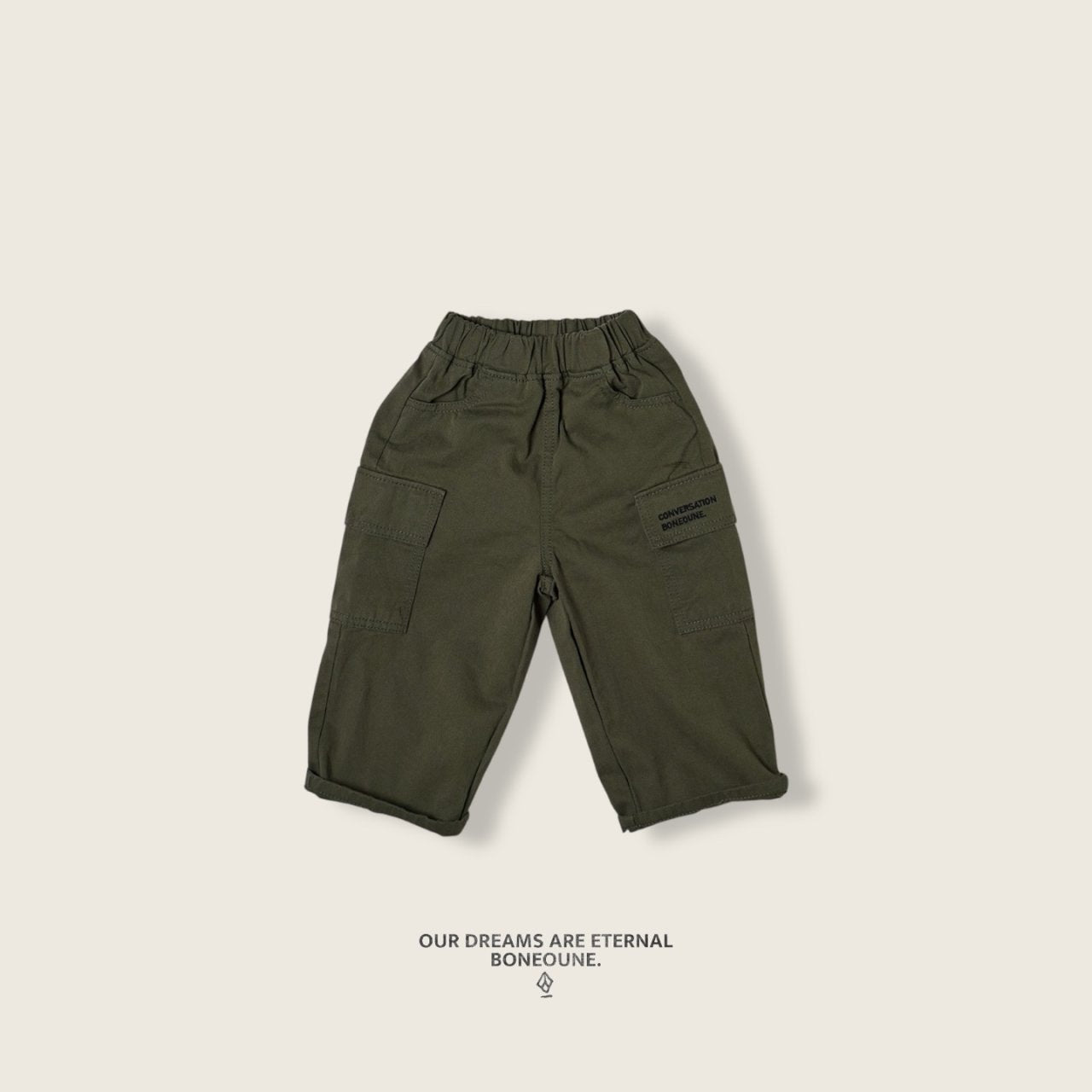 [BONEOUNE] Cotton Cargo Pants_2colors