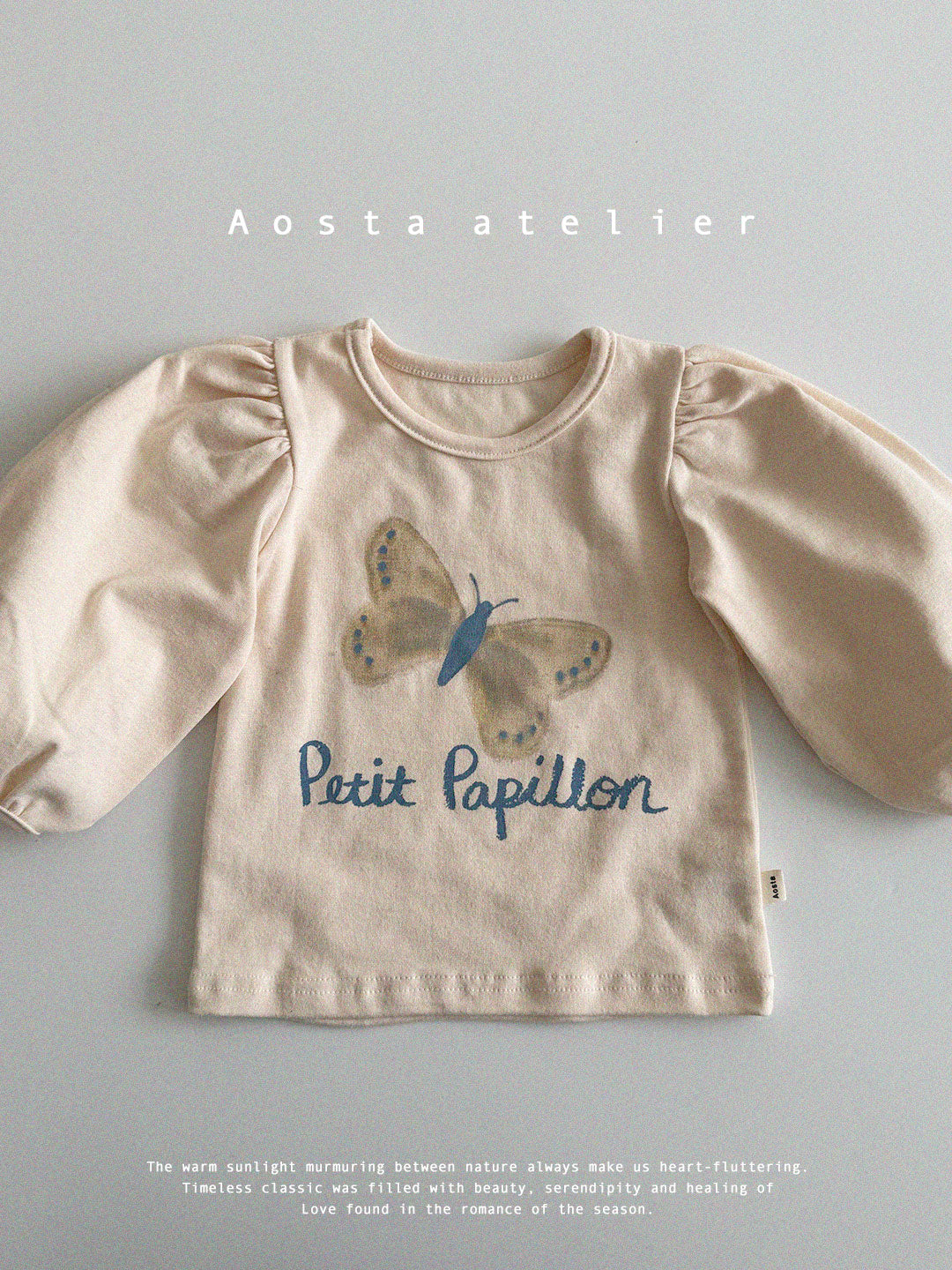 [AOSTA] Flip Puff T-shirt_Butterfly