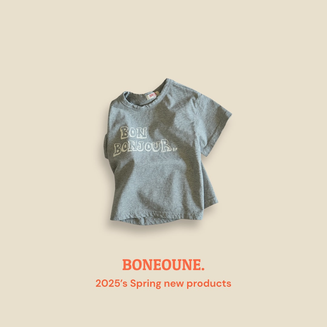 [BONEOUNE] Bonjour T-shirt_3colors