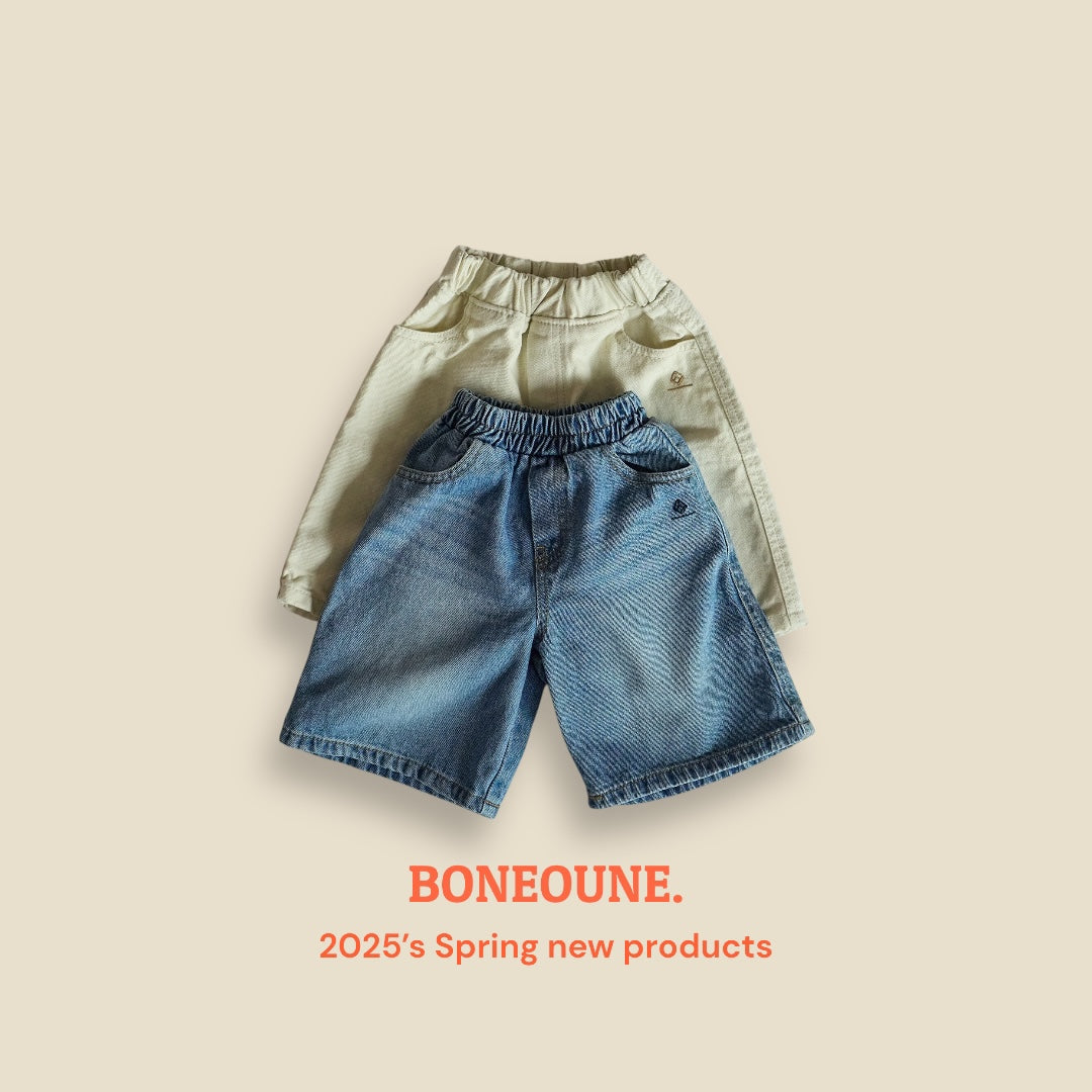 [BONEOUNE] Cotton Bermuda Pants_Cream