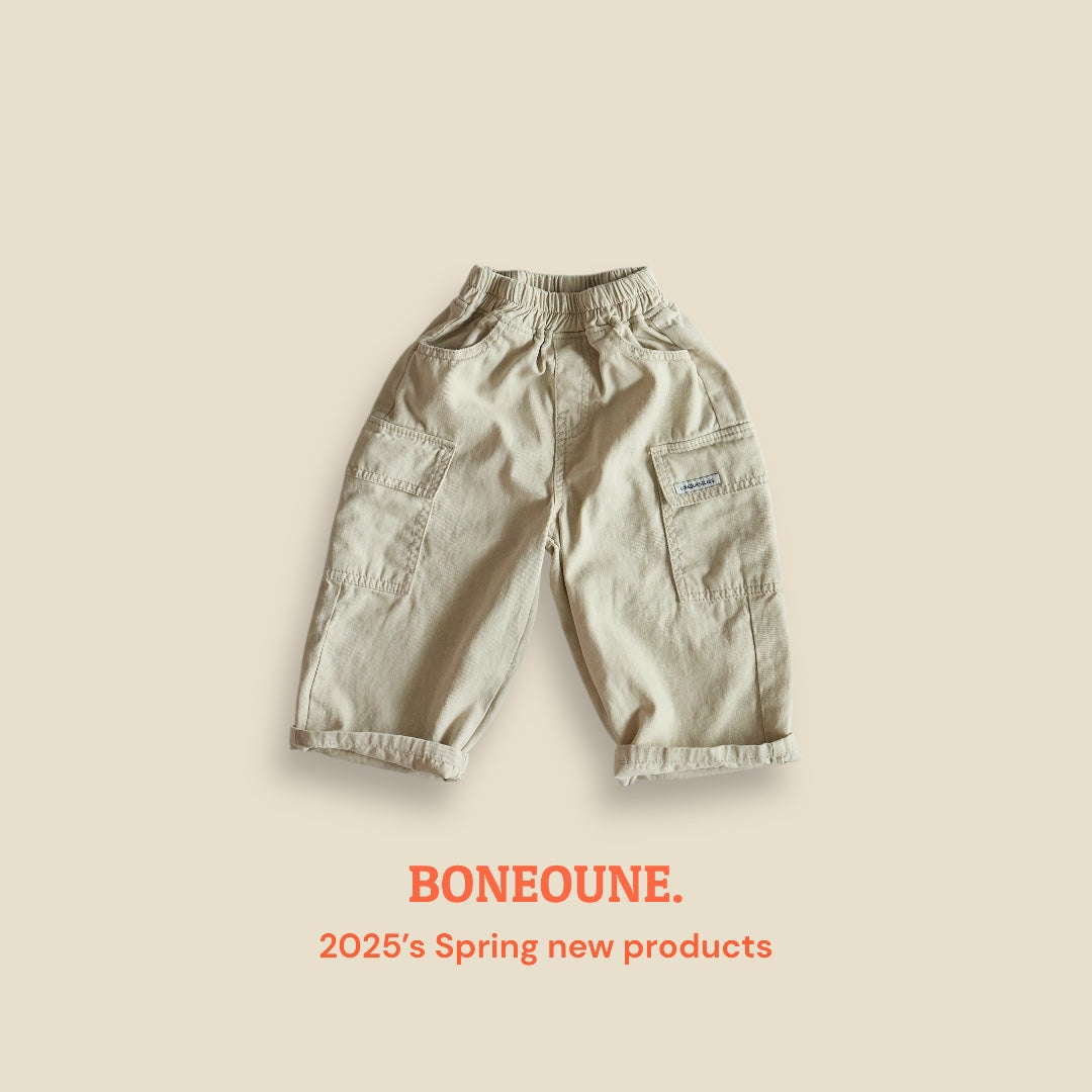 [BONEOUNE] Latte Cargo Pants_2colors