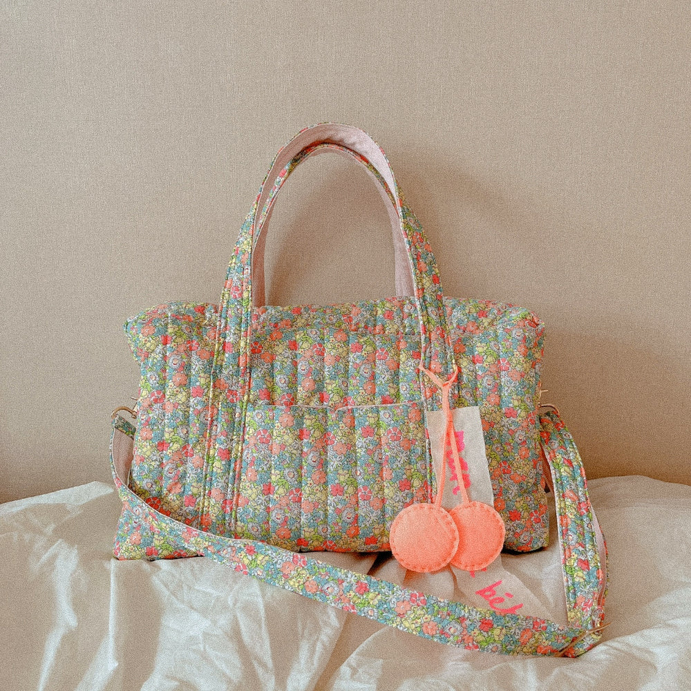 [FAIS DODO BÉBÉ] Vert bag (Liberty)_粉红花