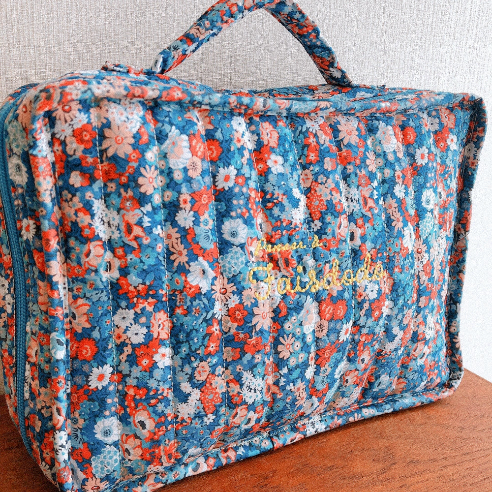 [FAIS DODO BÉBÉ] Mini Cotton Bag(Liberty)_Blue flower