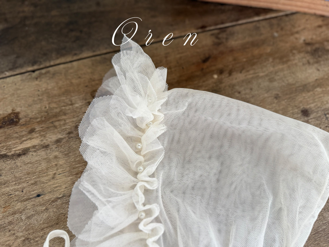 [OREN] Ange Pearl Bonnet_Cream