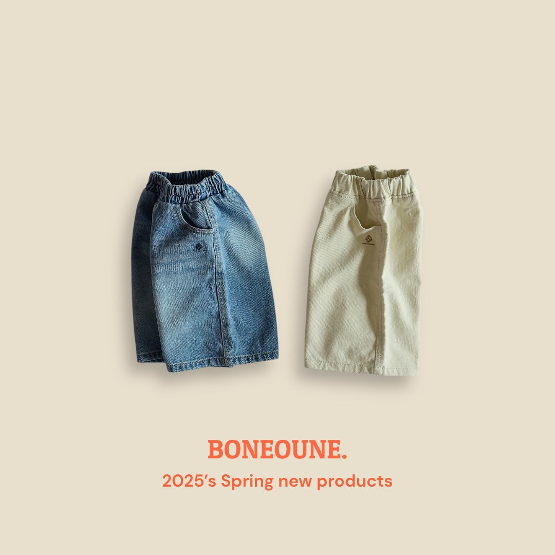 [BONEOUNE] Cotton Bermuda Pants_Cream