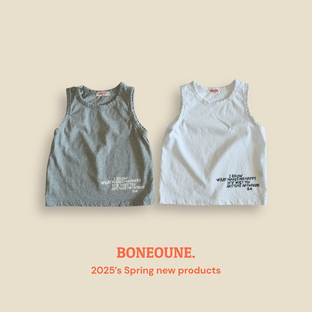 [BONEOUNE] Anytime Non sleeve Top_2colors