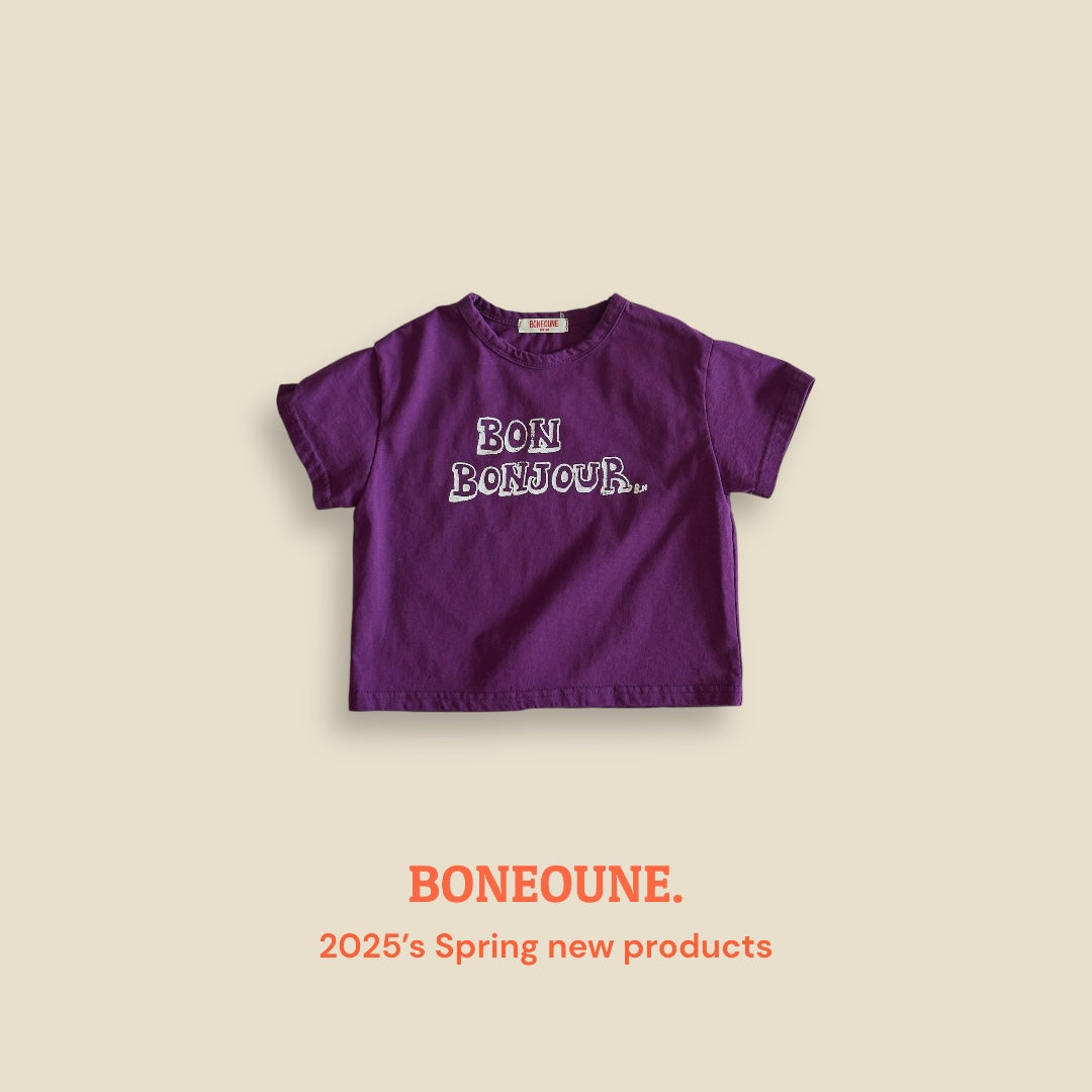 [BONEOUNE] Bonjour T-shirt_3colors