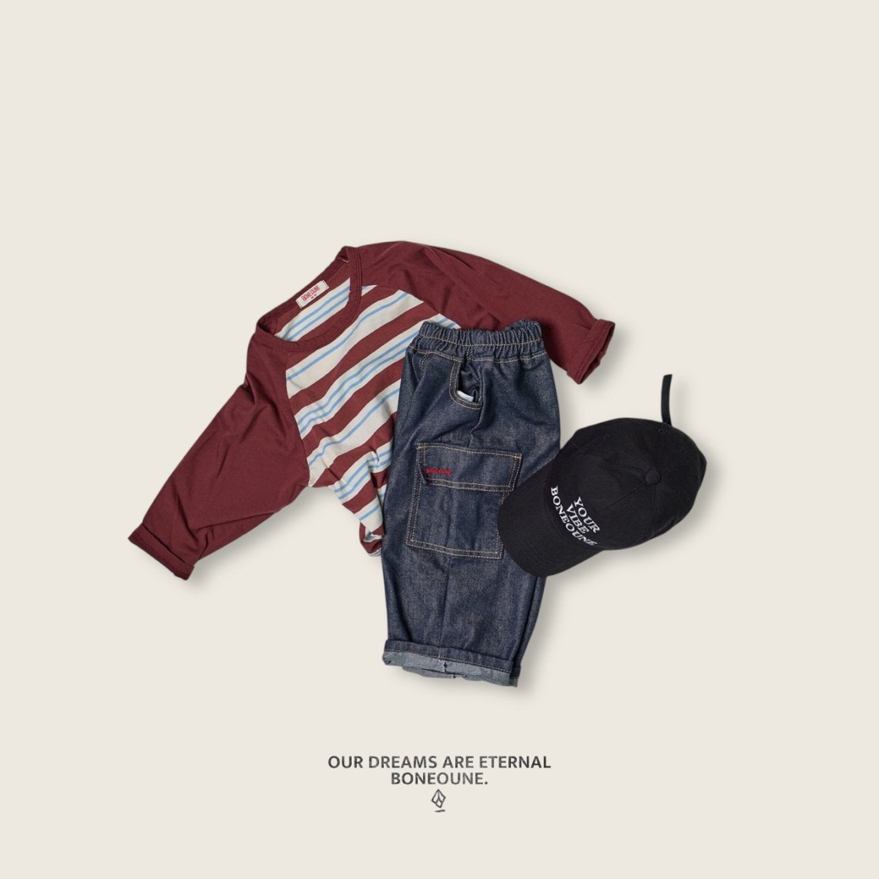 [BONEOUNE] Hyper Raglan T-shirt_2colors