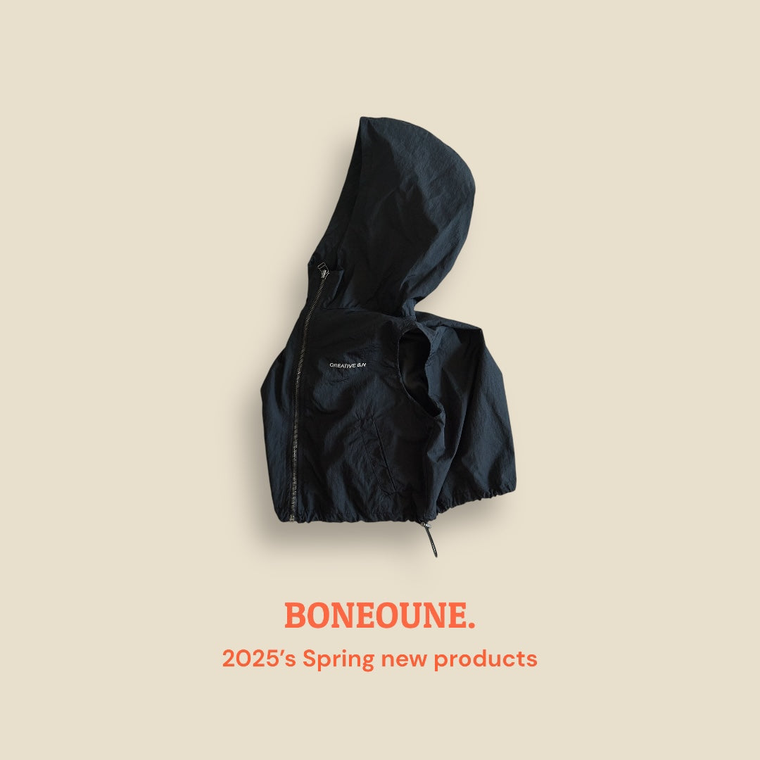 [BONEOUNE] Mona Hoodie Zip-up Vest_2colors