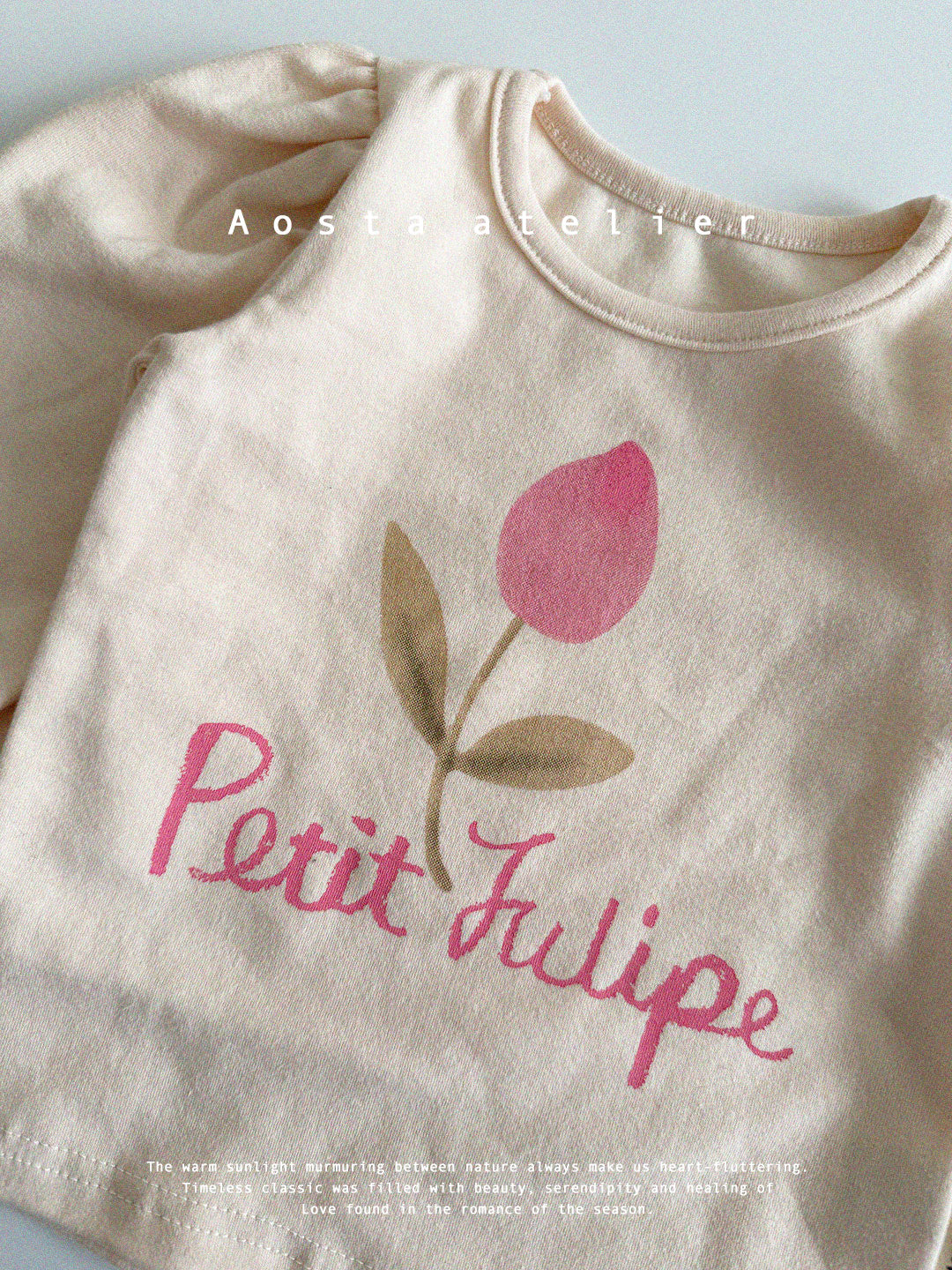 [AOSTA] Flip Puff T-shirt_Tulip