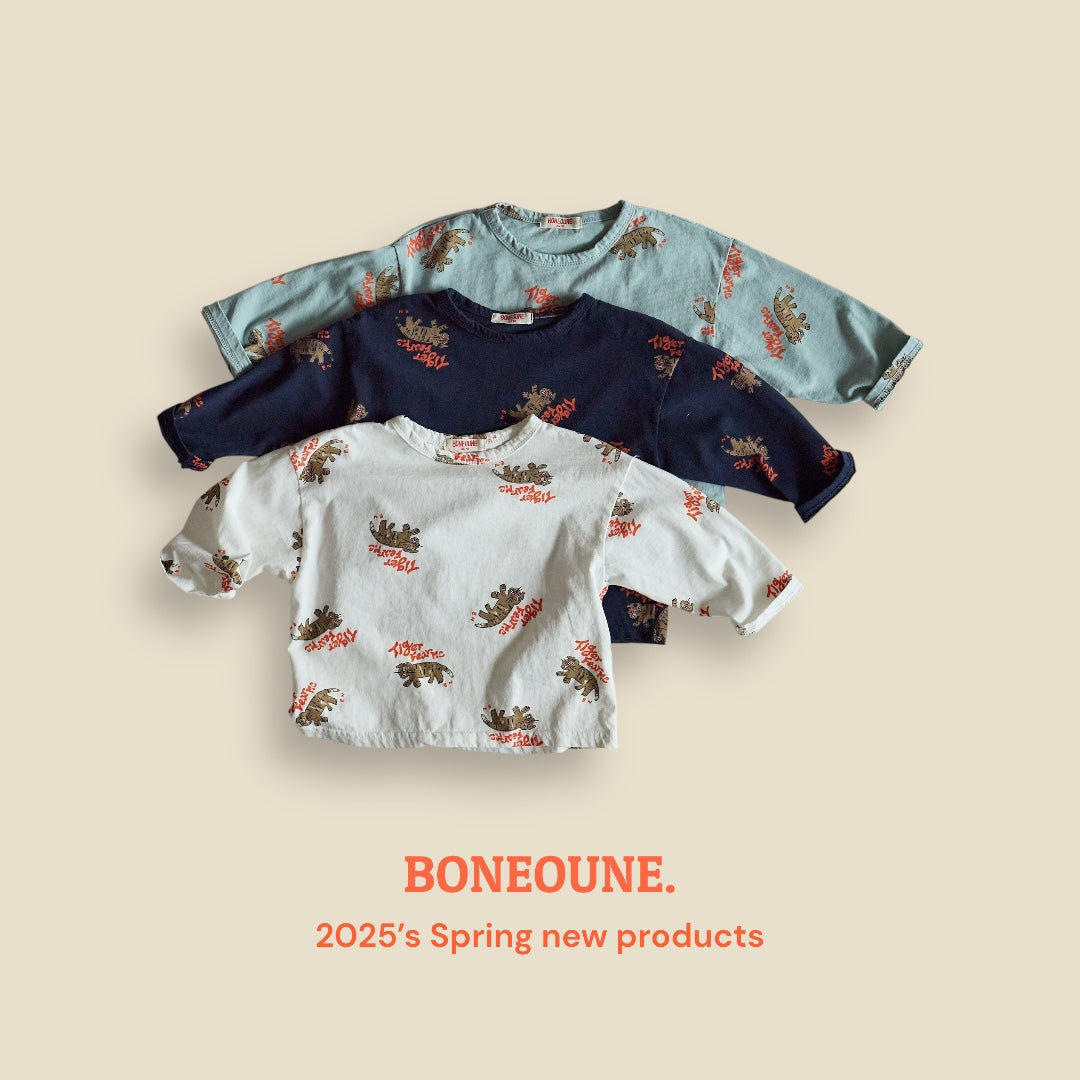 [BONEOUNE] Tiger Single T-shirt_3colors