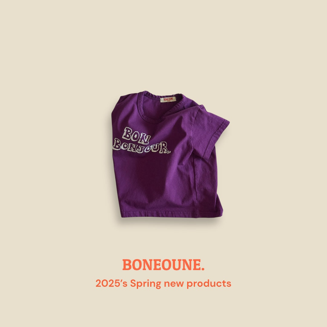 [BONEOUNE] Bonjour T-shirt_3colors