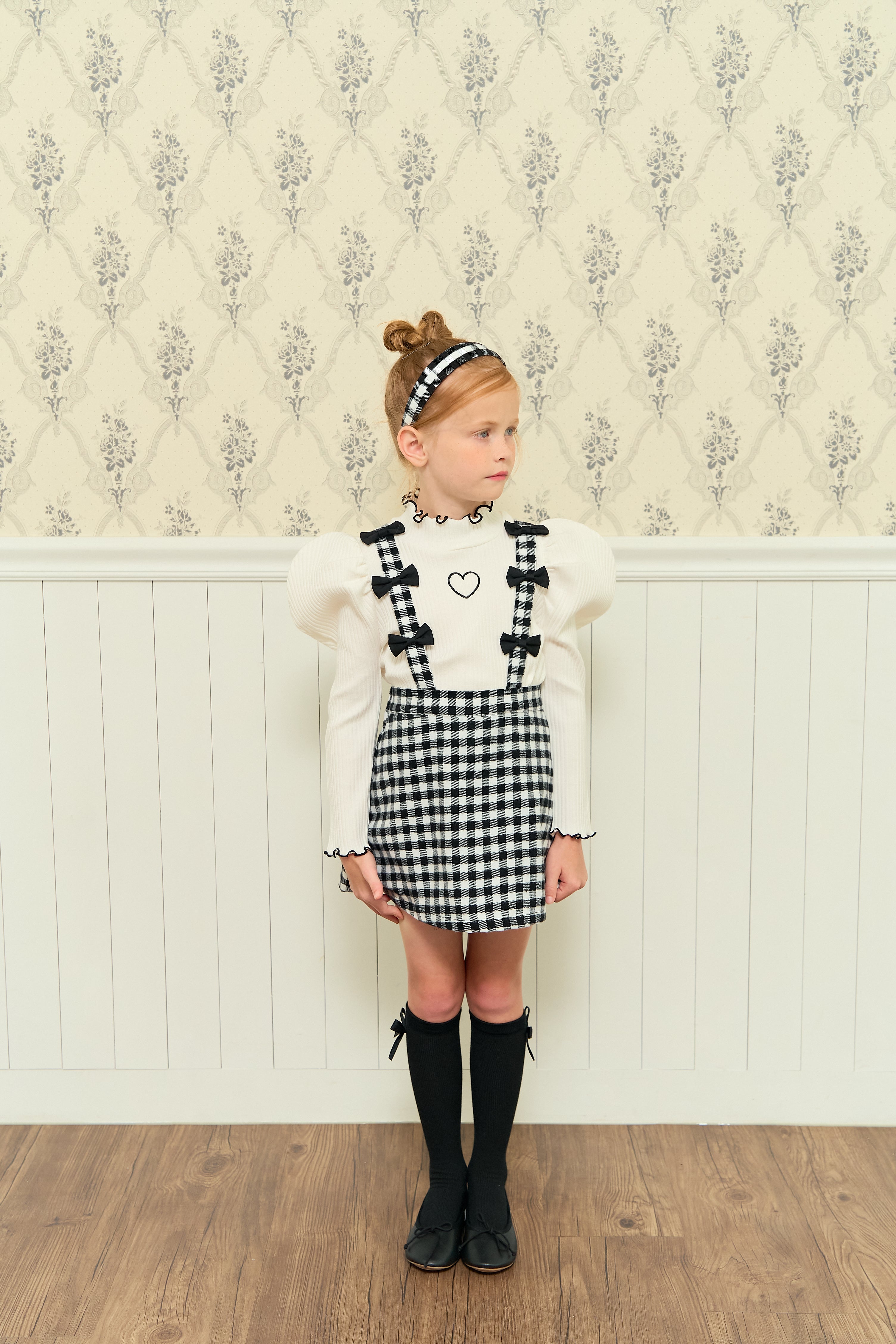 [ALITTLE] Ribbon skirt pants_Black