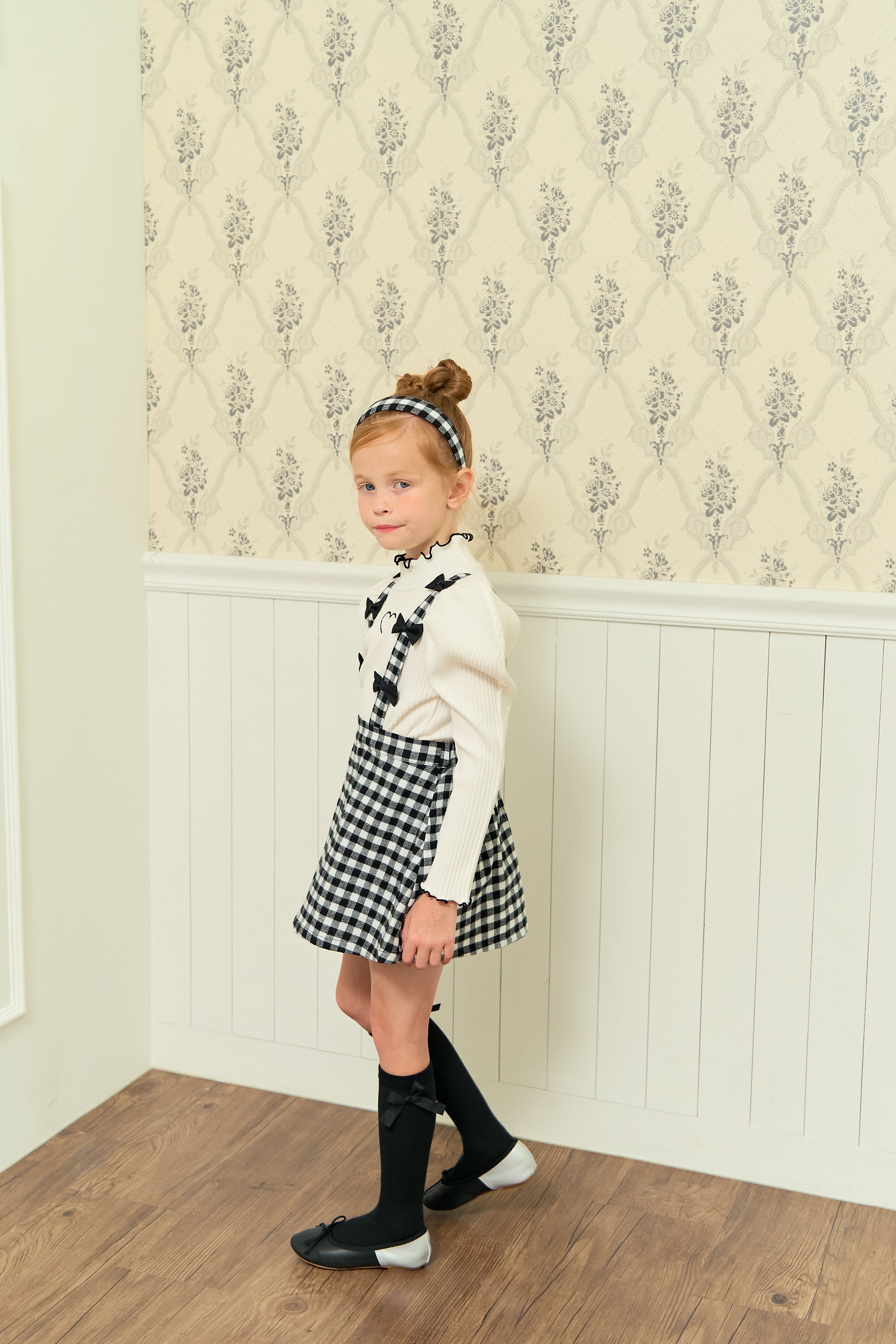 [ALITTLE] Ribbon skirt pants_Black