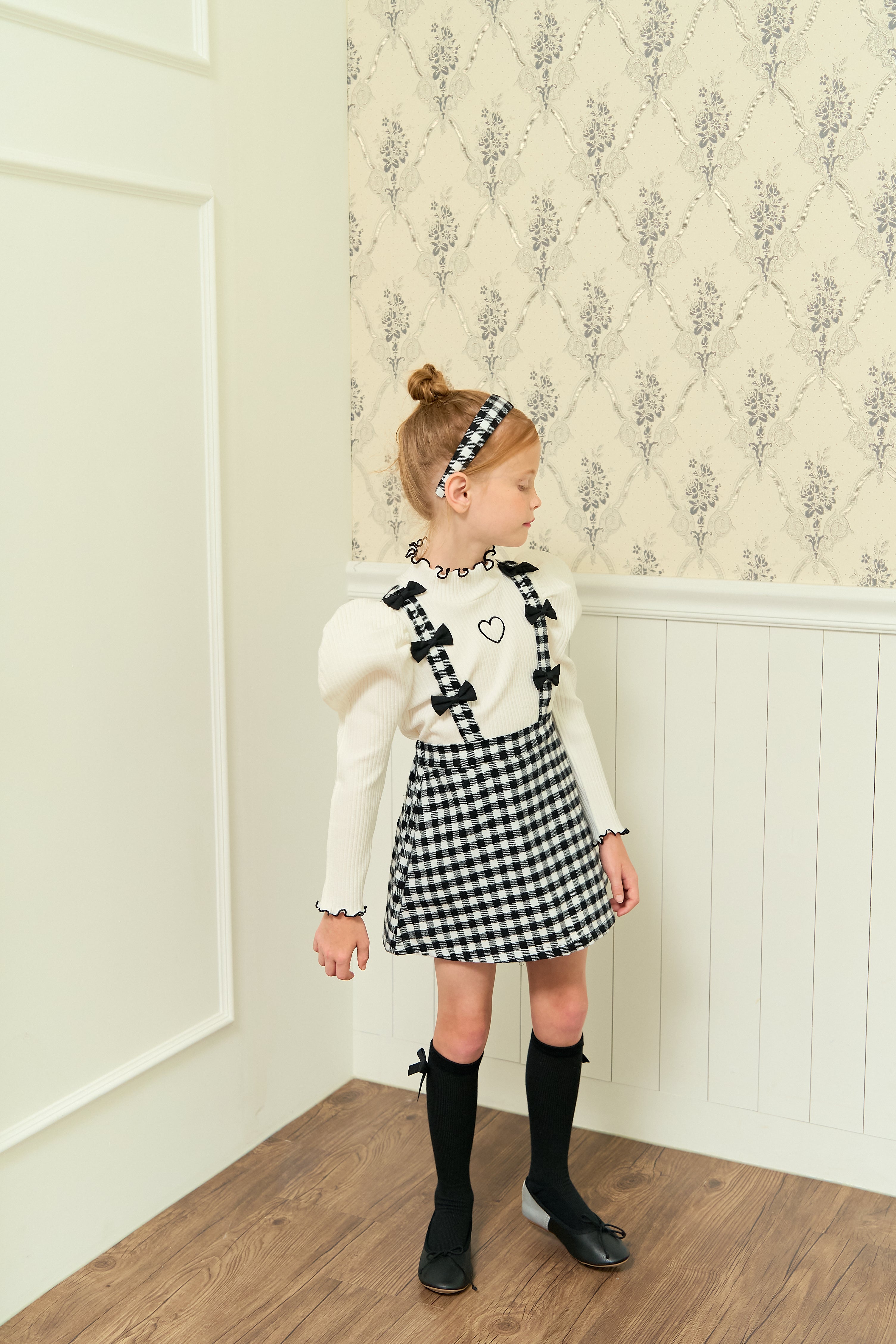 [ALITTLE] Ribbon skirt pants_Black