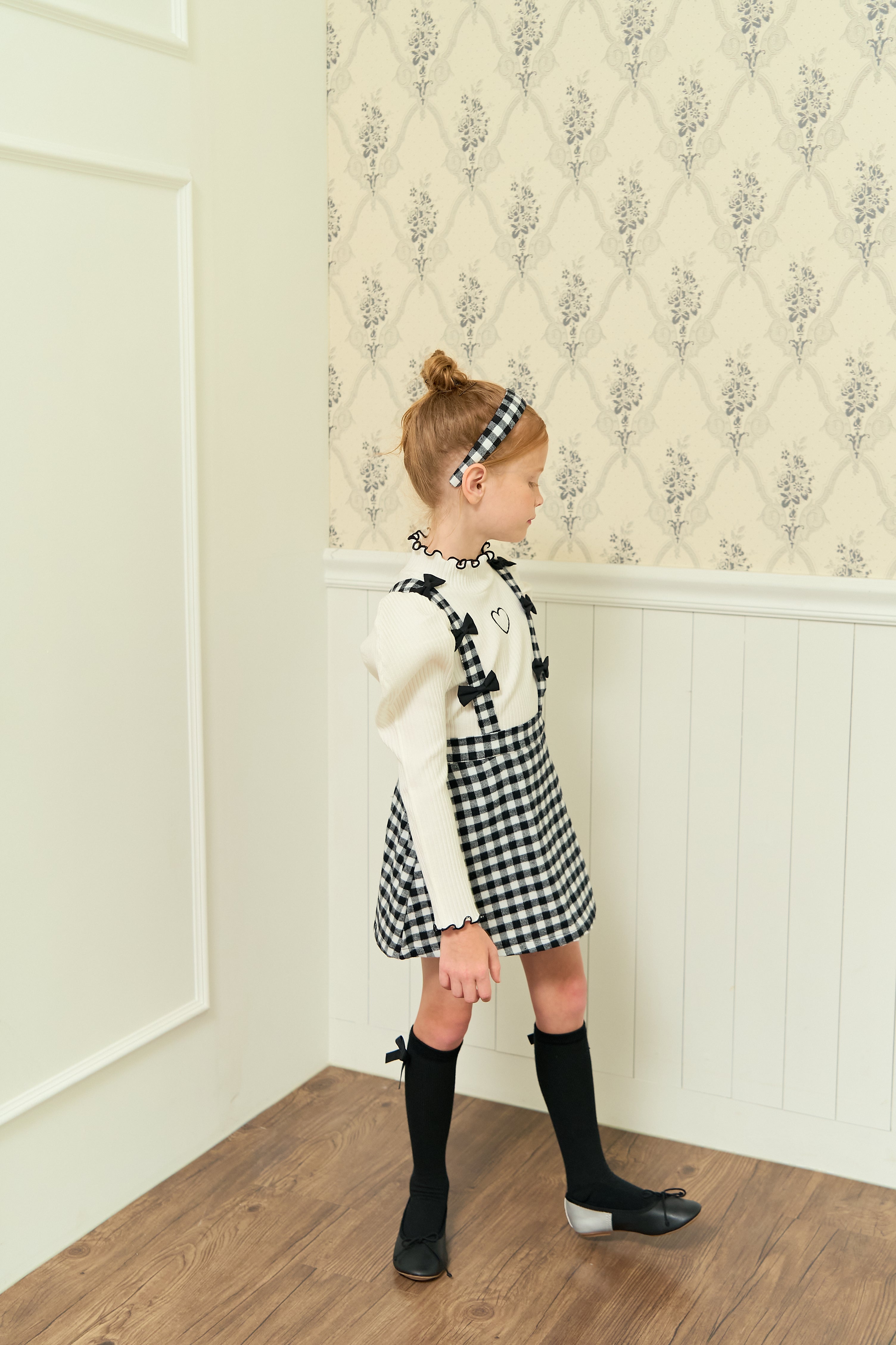 [ALITTLE] Ribbon skirt pants_Black