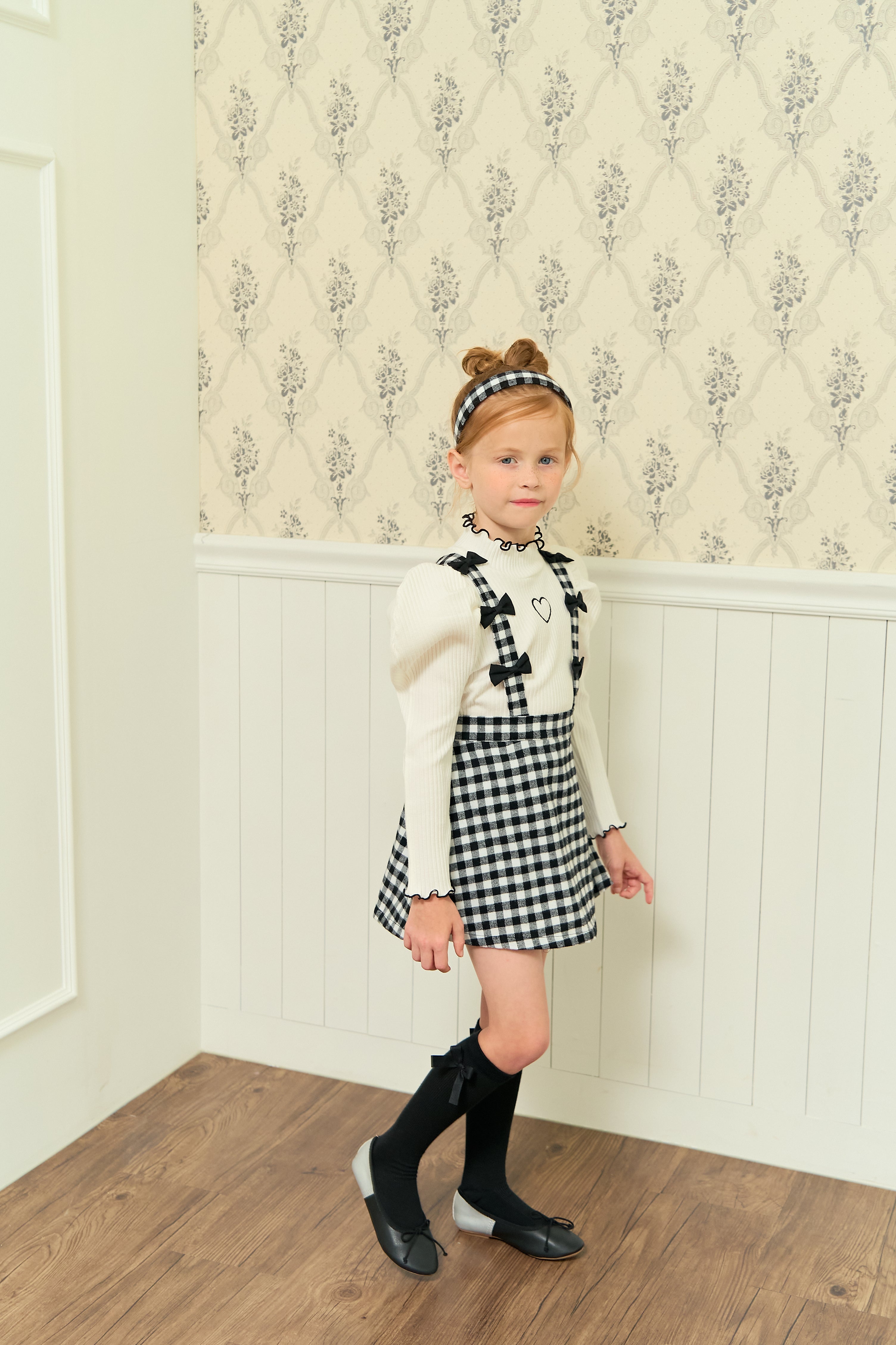 [ALITTLE] Ribbon skirt pants_Black