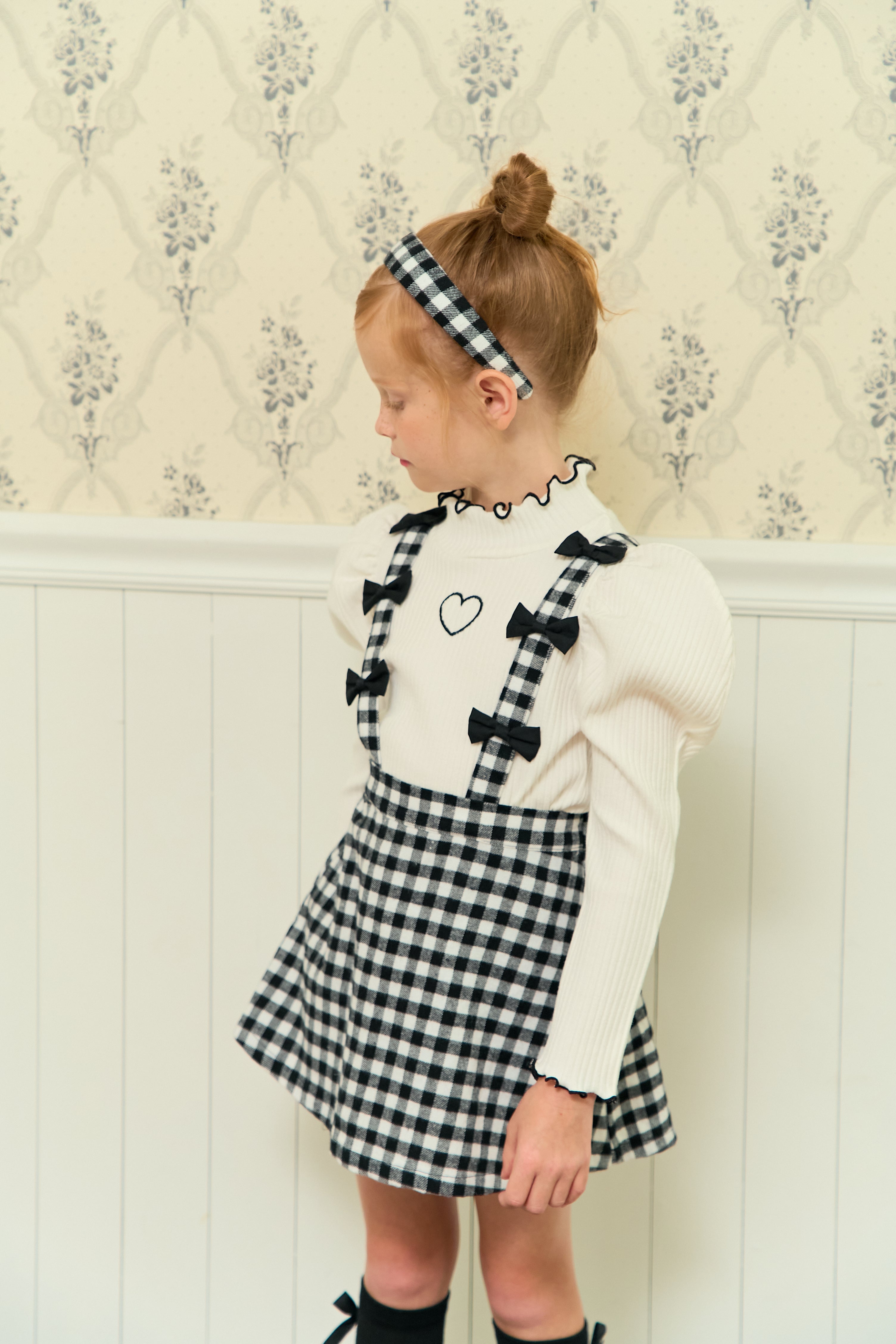 [ALITTLE] Ribbon skirt pants_Black