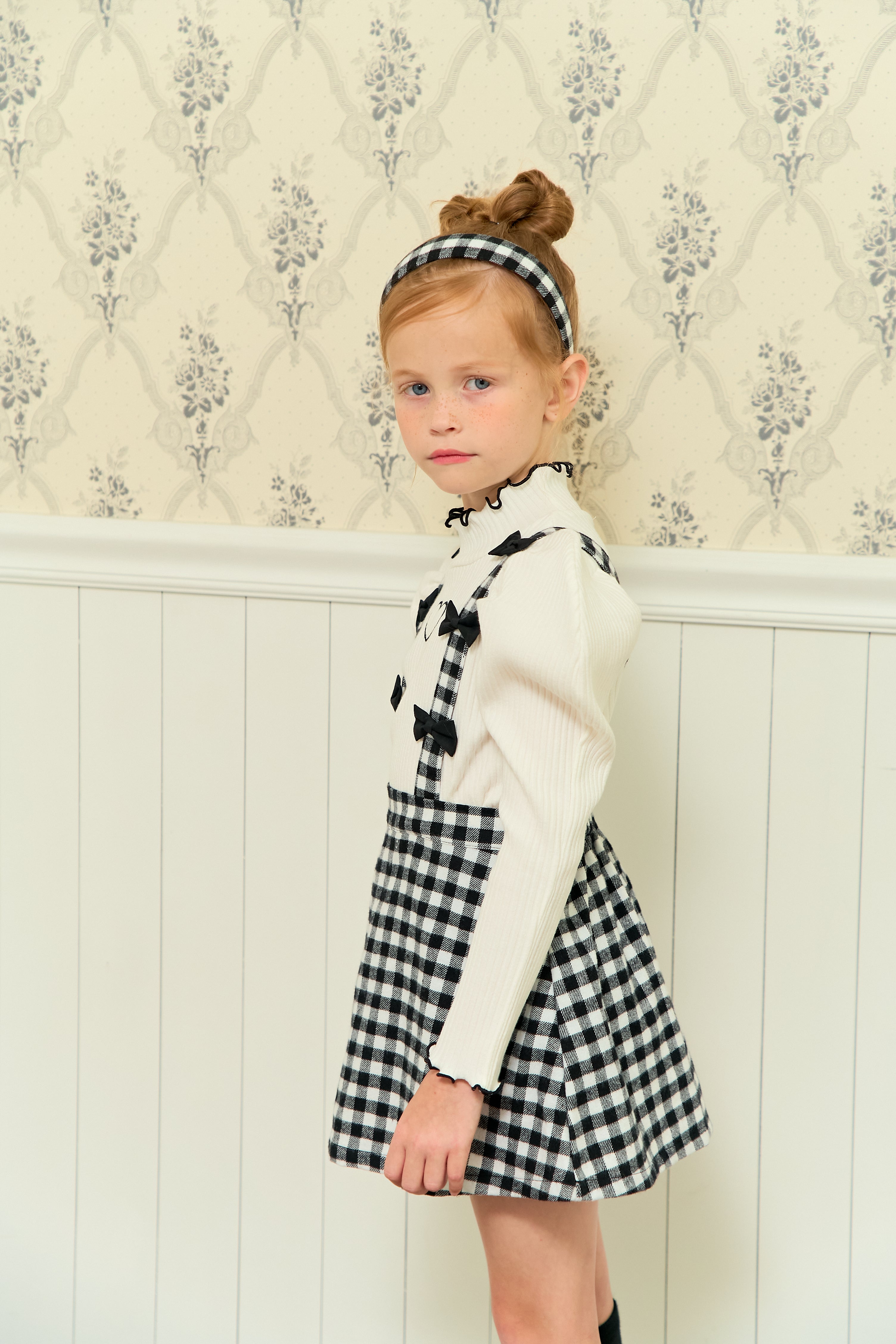 [ALITTLE] Ribbon skirt pants_Black