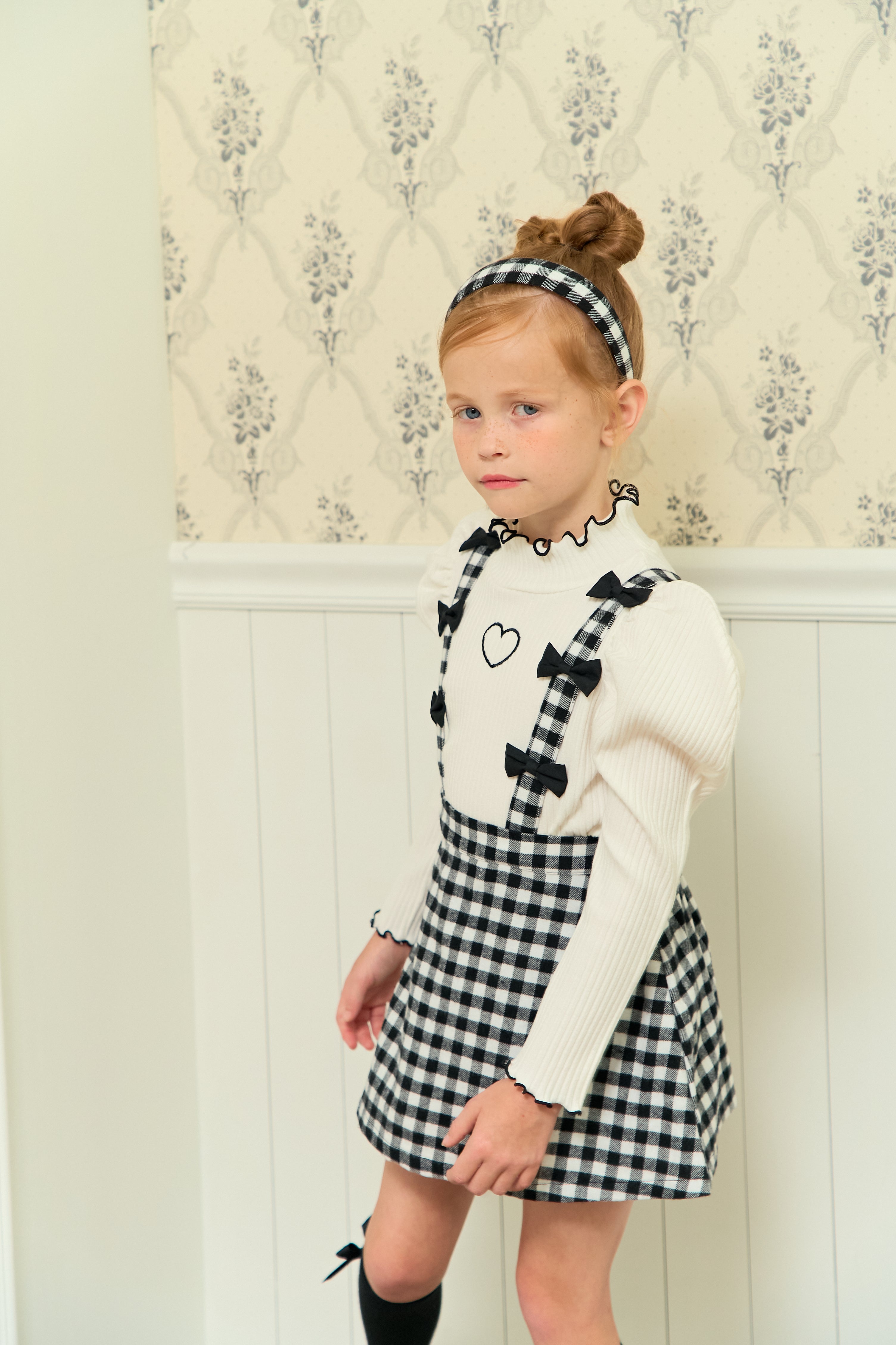 [ALITTLE] Ribbon skirt pants_Black