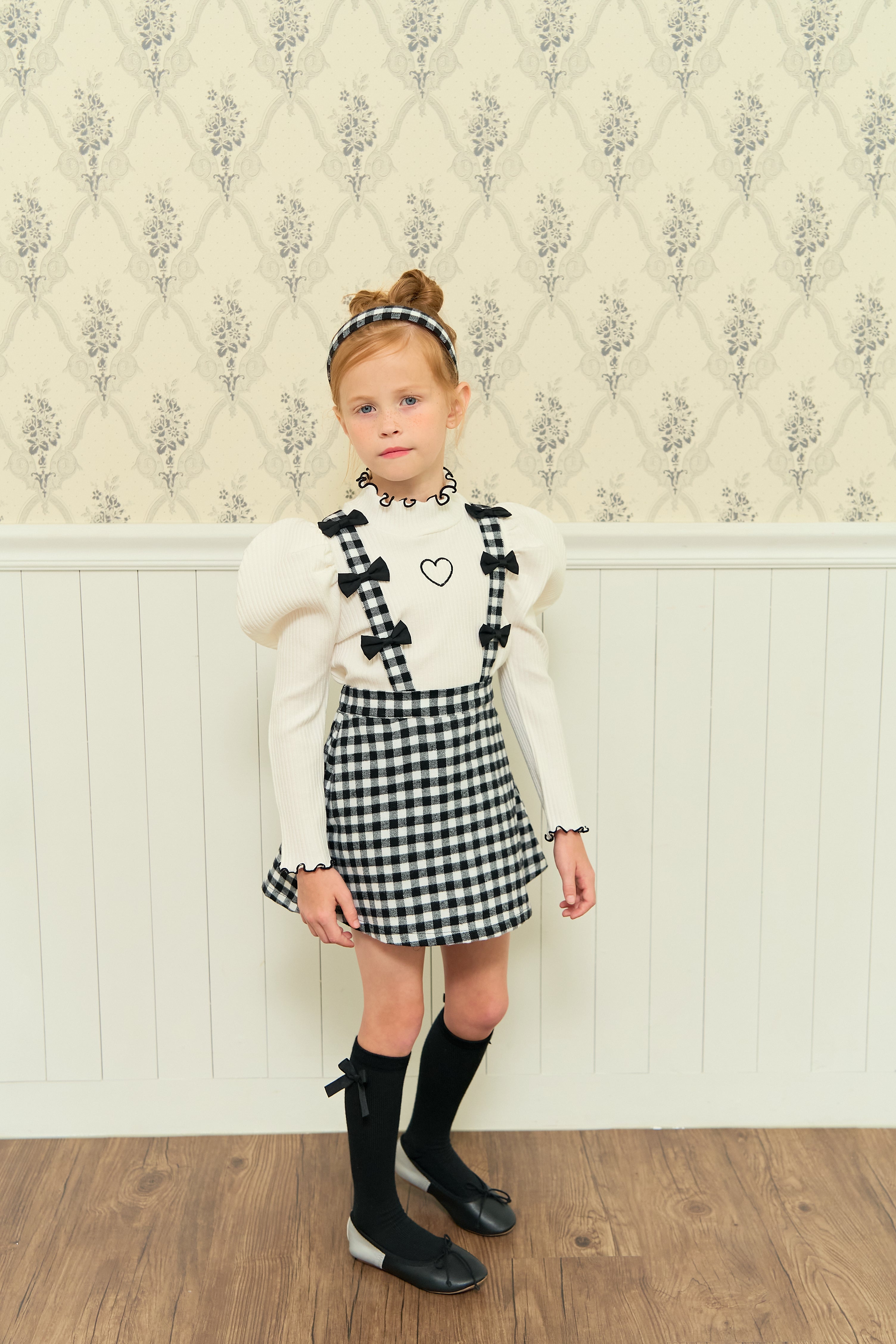 [ALITTLE] Ribbon skirt pants_Black