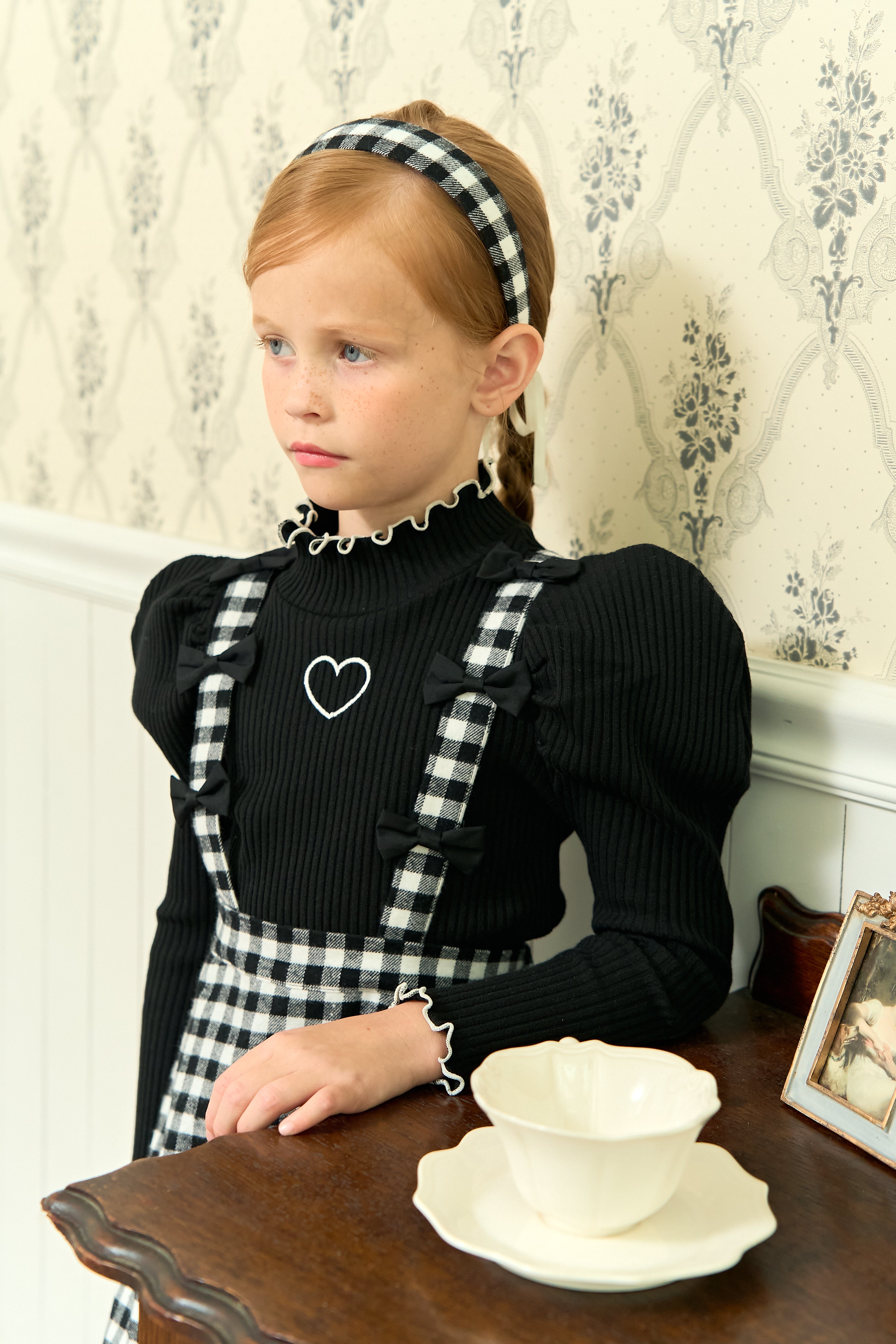 [ALITTLE] Ribbon skirt pants_Black