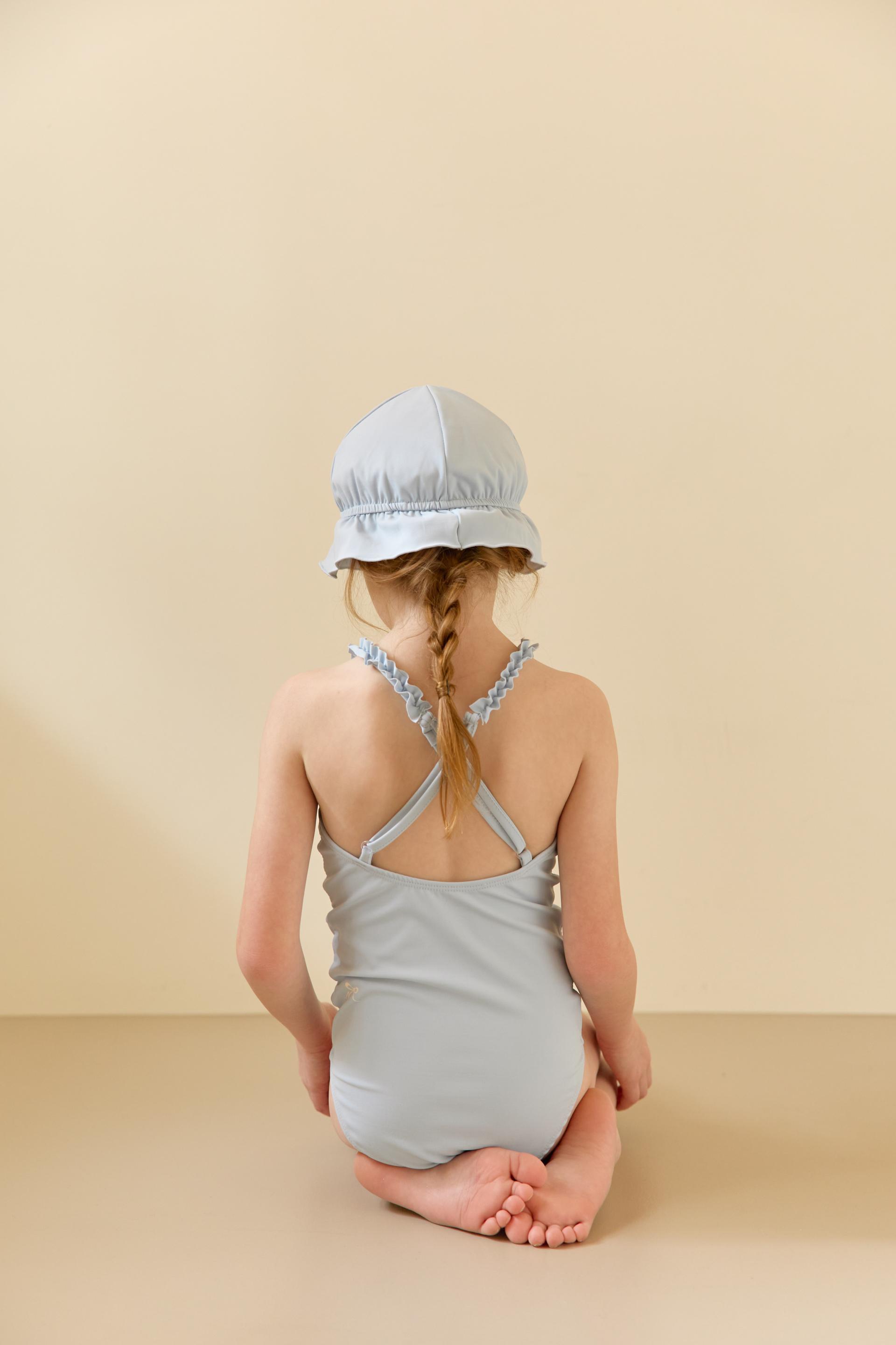 [NERIT] Shirring Swimsuit_Powder Blue