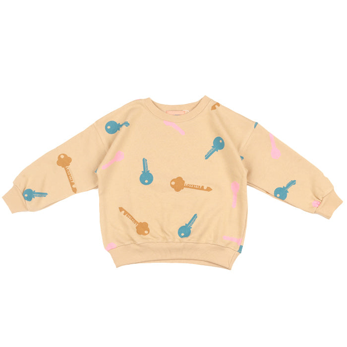 [LOVETTE] Key Printed Sweatshirt _L.Beige