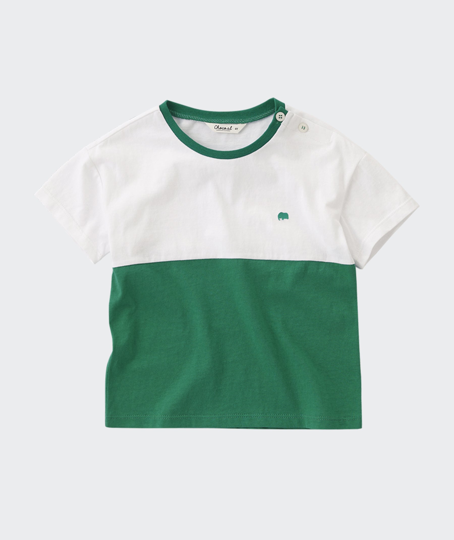 [Choco.el] Newtro color scheme T-shirts_Green