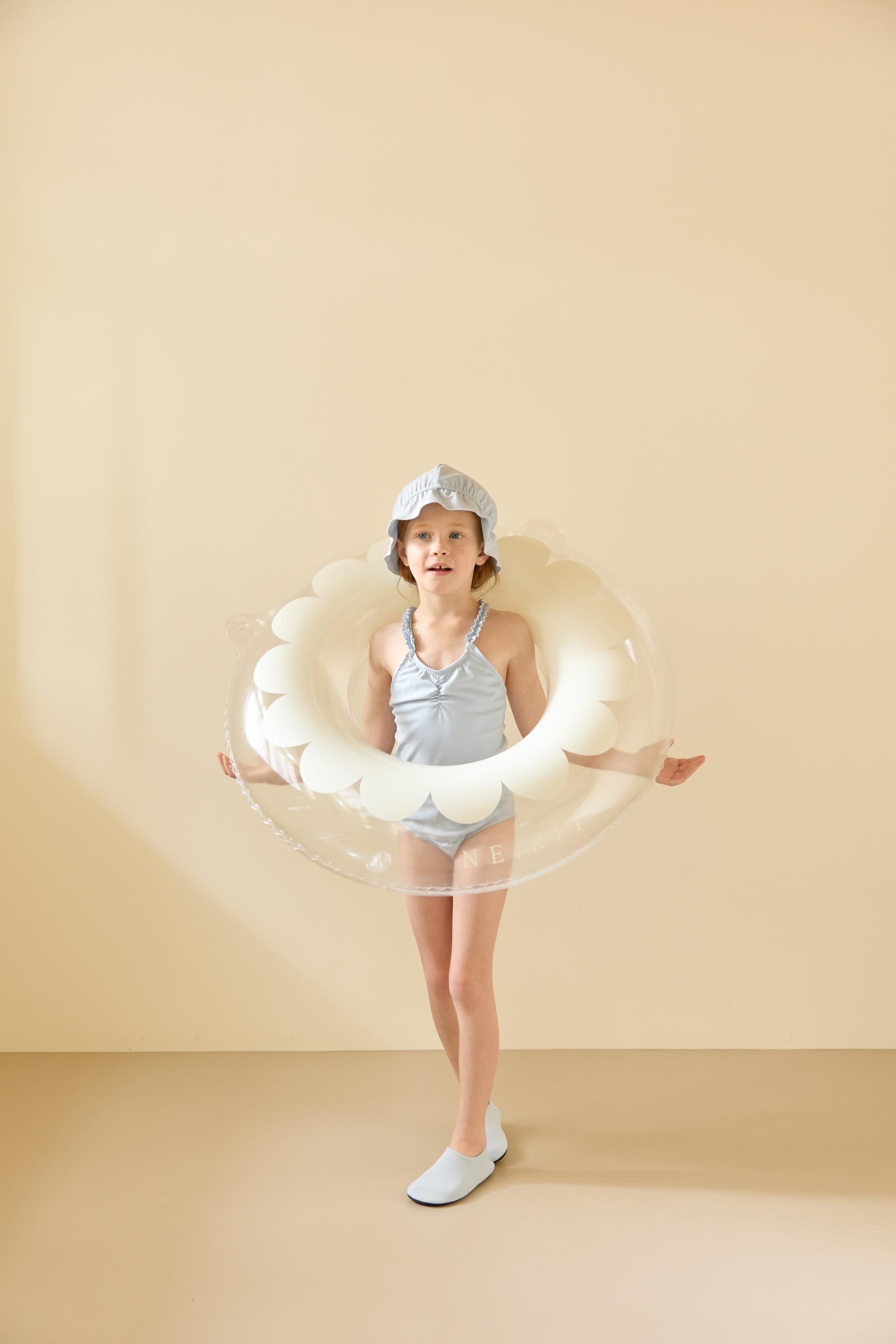 [NERIT] Shirring Swimsuit_Powder Blue