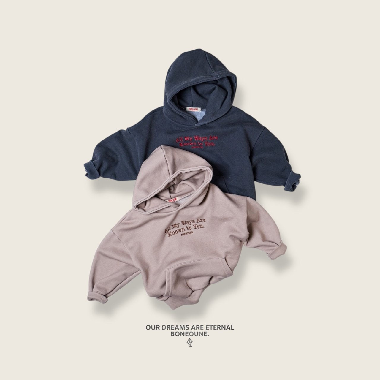 [BONEOUNE] All My Hooded Sweatshirt_2colors