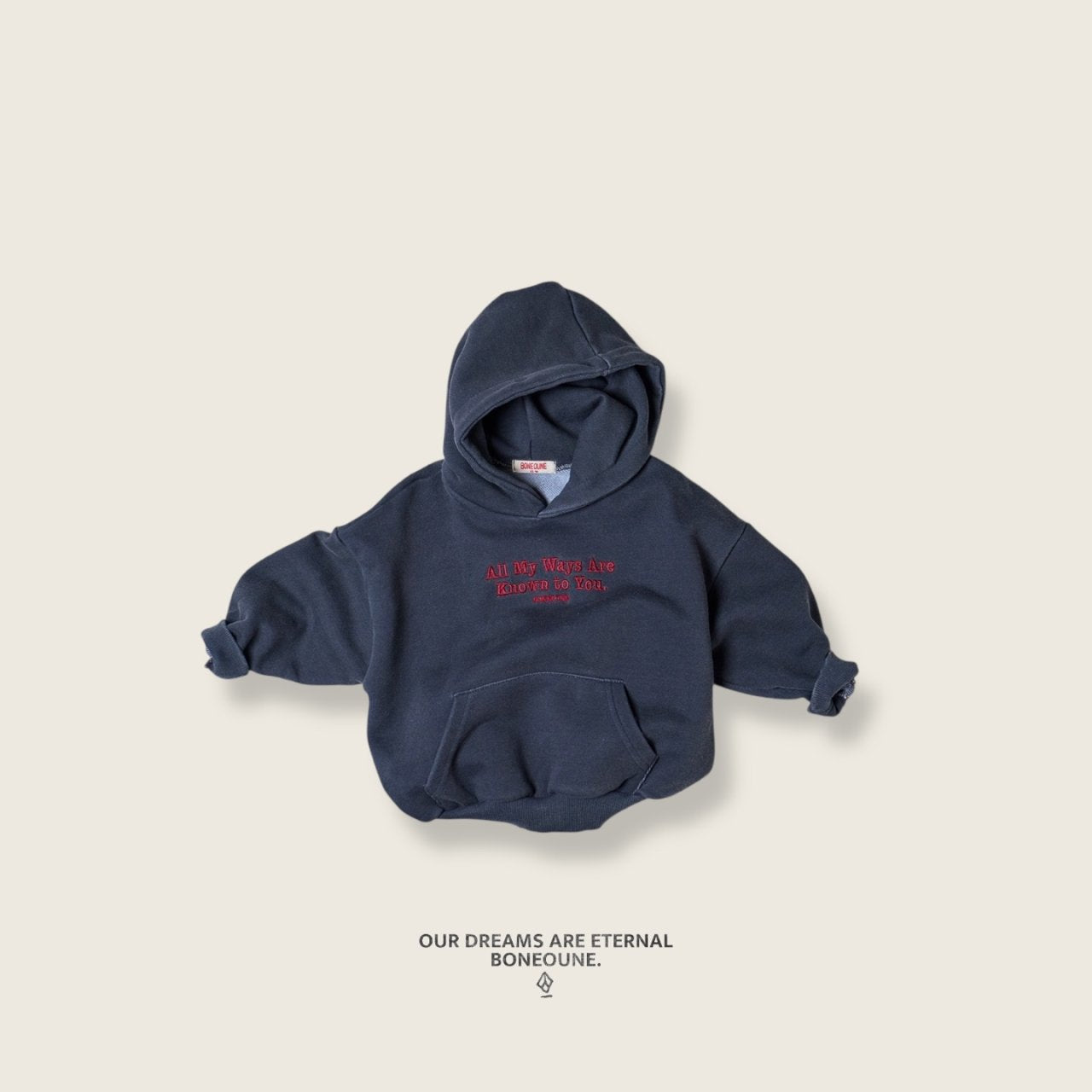 [BONEOUNE] All My Hooded Sweatshirt_2colors