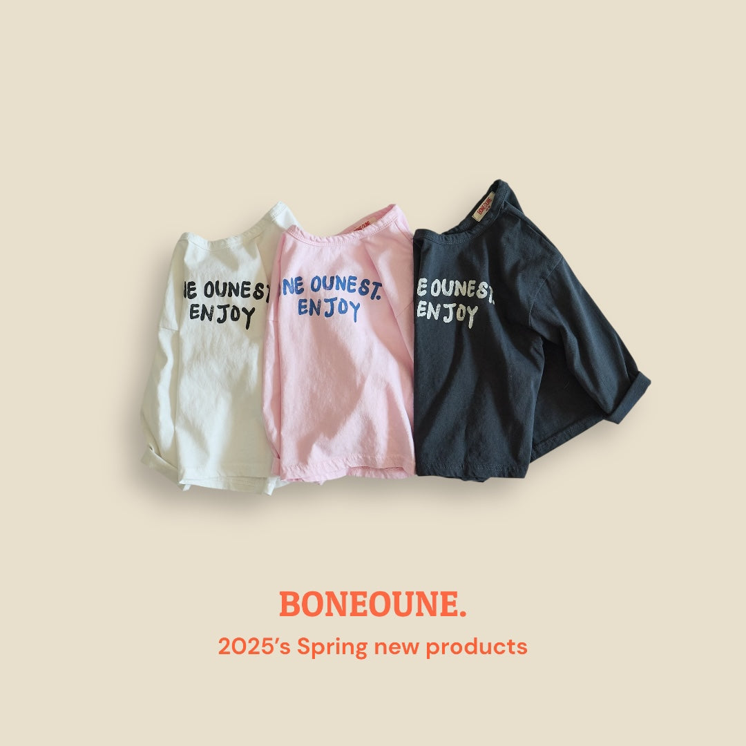 [BONEOUNE] Enjoy Single T-shirt_3colors