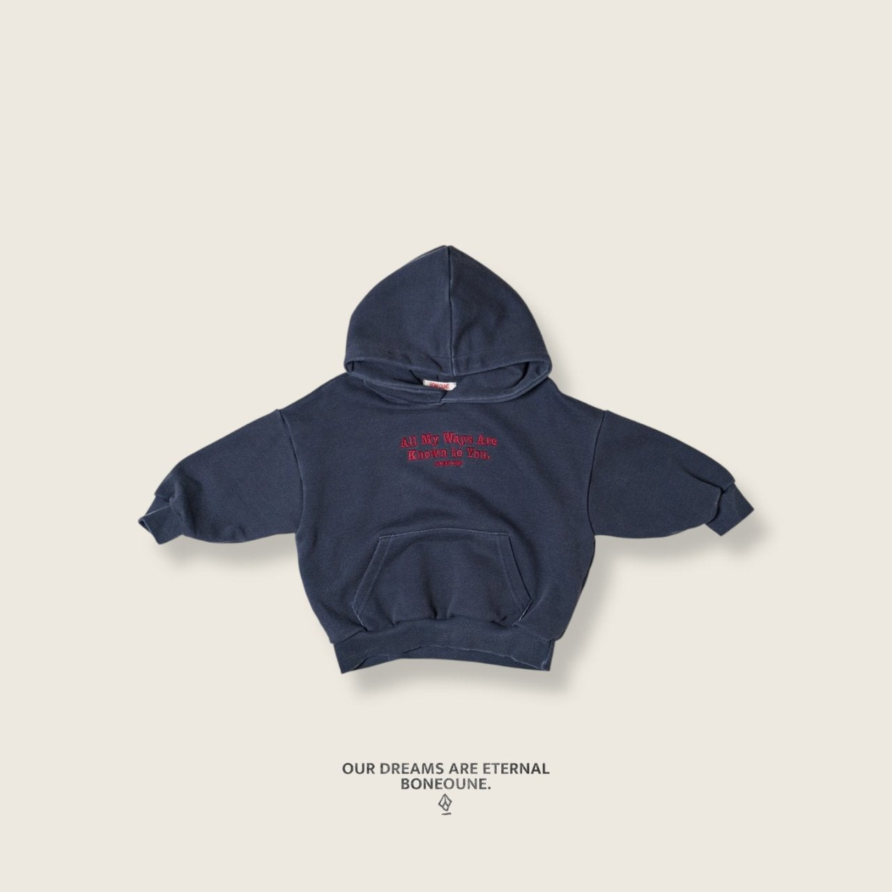 [BONEOUNE] All My Hooded Sweatshirt_2colors