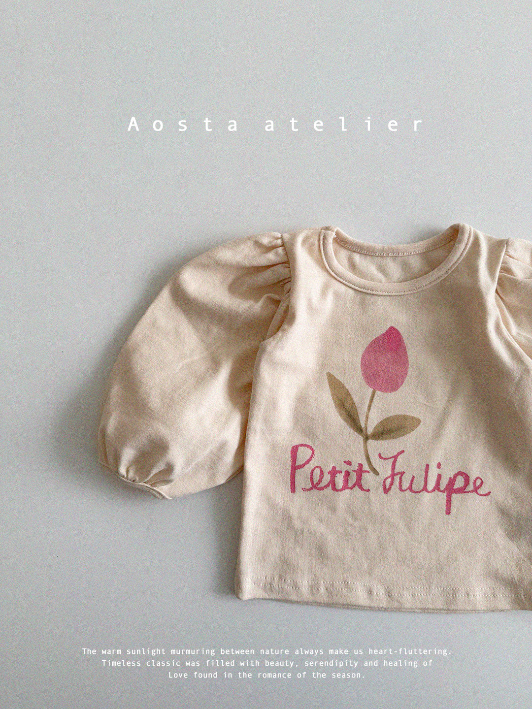 [AOSTA] Flip Puff T-shirt_Tulip