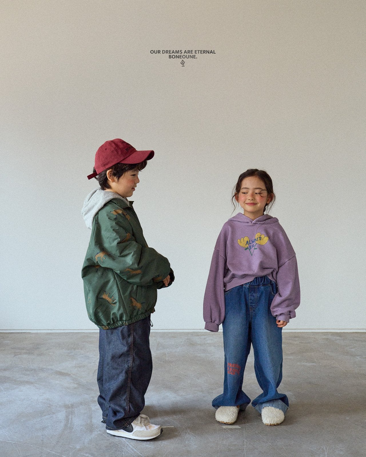 [BONEOUNE] Roll-Up Denim Pants_Denim